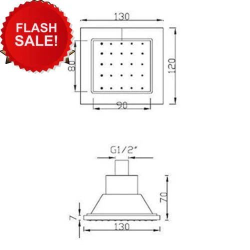 4 way thermostatic valve Chrome 22'' waterfall rainfall Thermostatic Shower system with flush 4inch body jets - Image 11