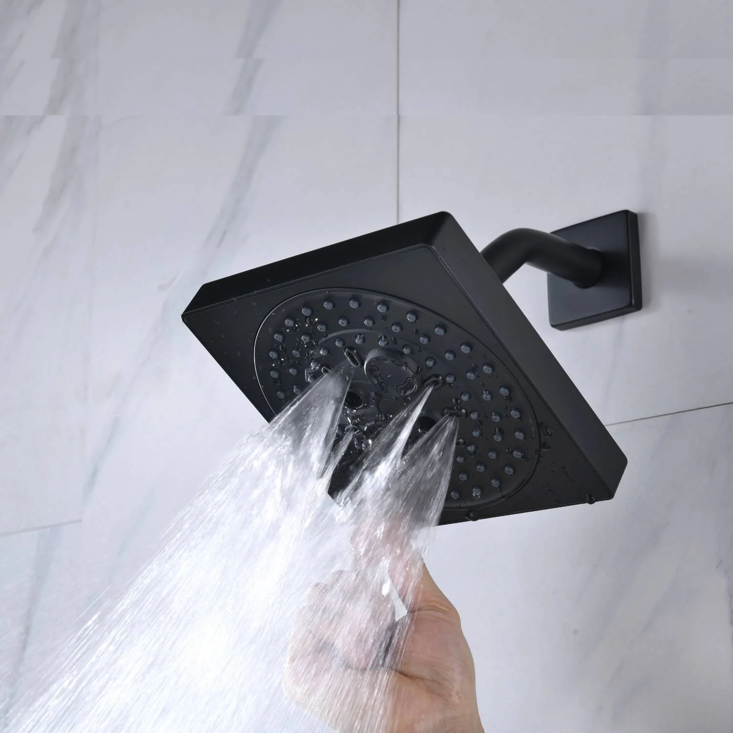 6" Regular Shower Head with Wall Mount Led Light Rainfall Shower Head - 3-Way Digital Thermostatic System - Image 7