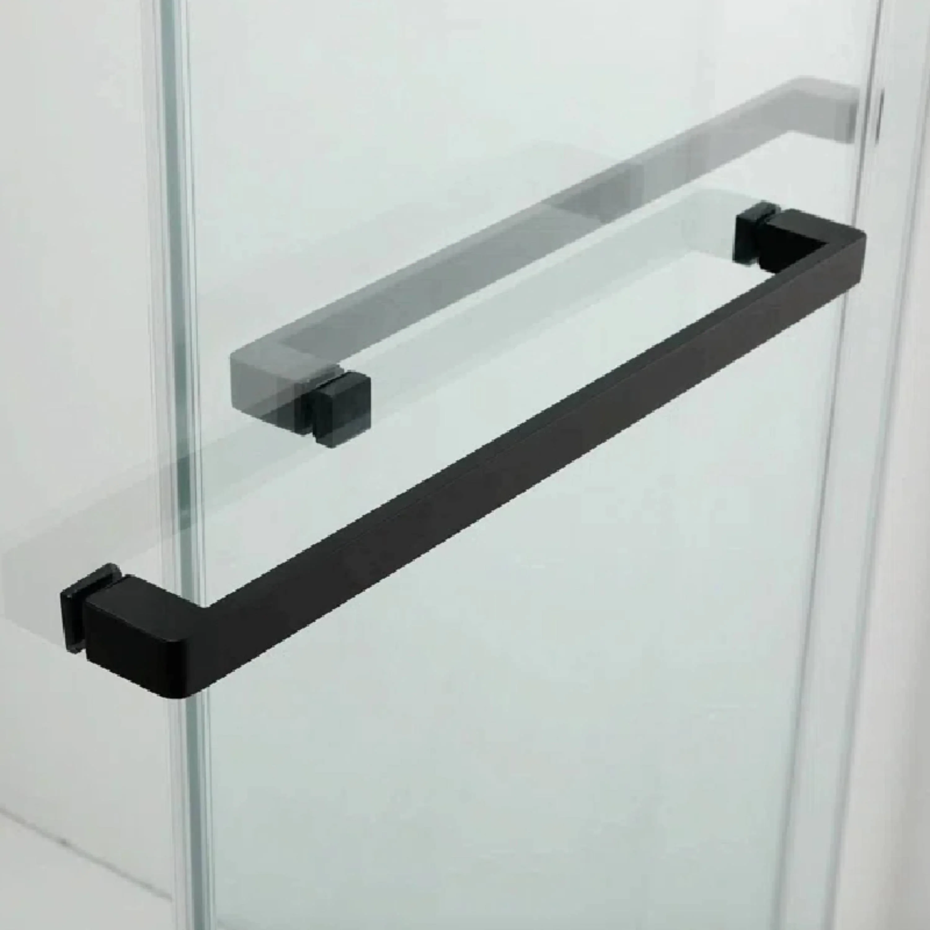 60''W X 76'' H Double Sliding Frameless Shower Door with Clear Glass - Image 5