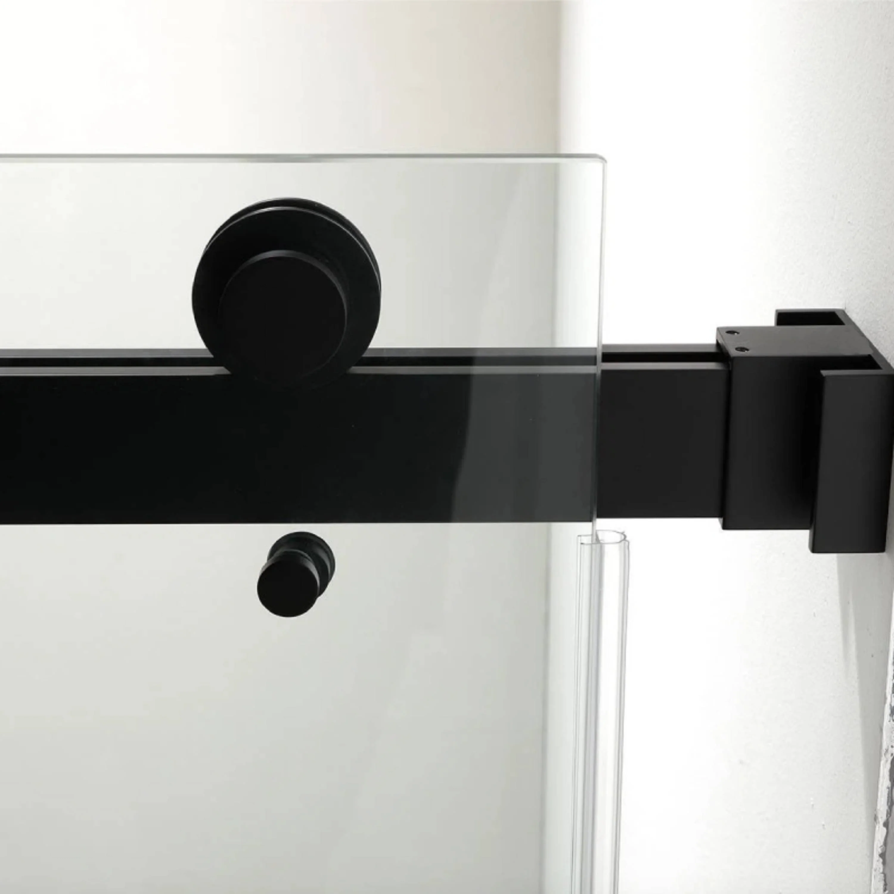 60''W X 76'' H Double Sliding Frameless Shower Door with Clear Glass - Image 6