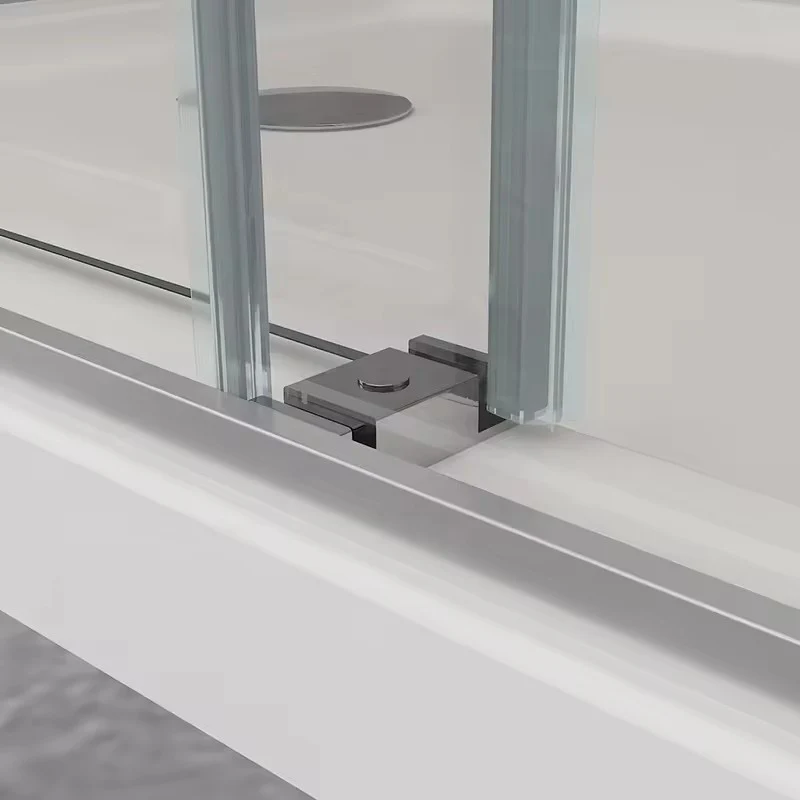 60''W X 76'' H Double Sliding Frameless Shower Door with Clear Glass - Image 8