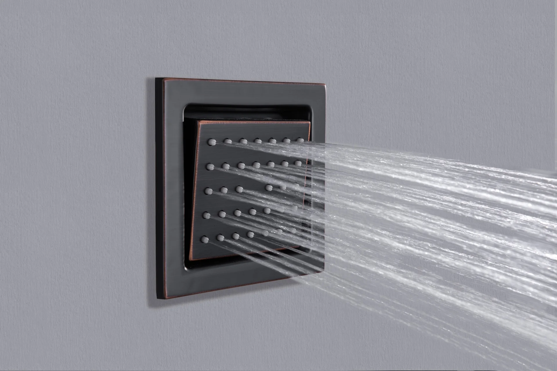 64 LED light Bluetooth Music 20-inch Rainfall Waterfall Flush Mounted Oil Rubbed Bronze 6-Way Thermostatic Shower Faucet System With Regular Heads And Handle Wand,Body Jets - Image 19