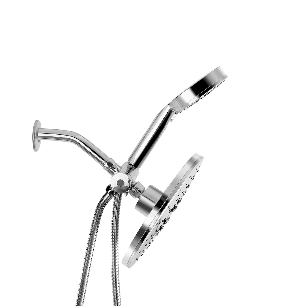 9" Chrome 3-Way Rainfall Shower Combo with Handheld Shower and Brass Diverter - Image 5