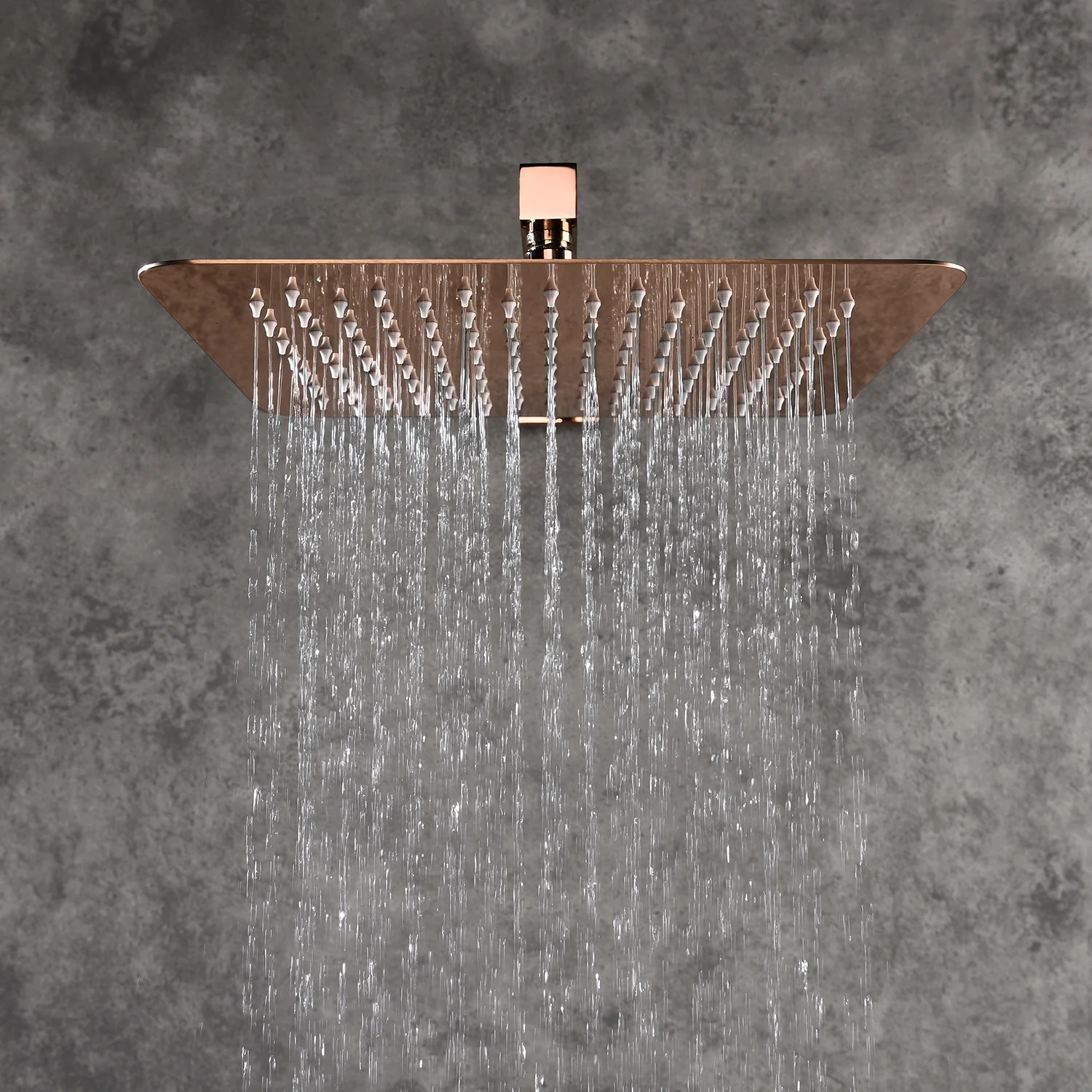 12-inch Rose Gold Wall Mounted Pressure Balance Shower System Rough-in Valve Body and Trim - Image 5