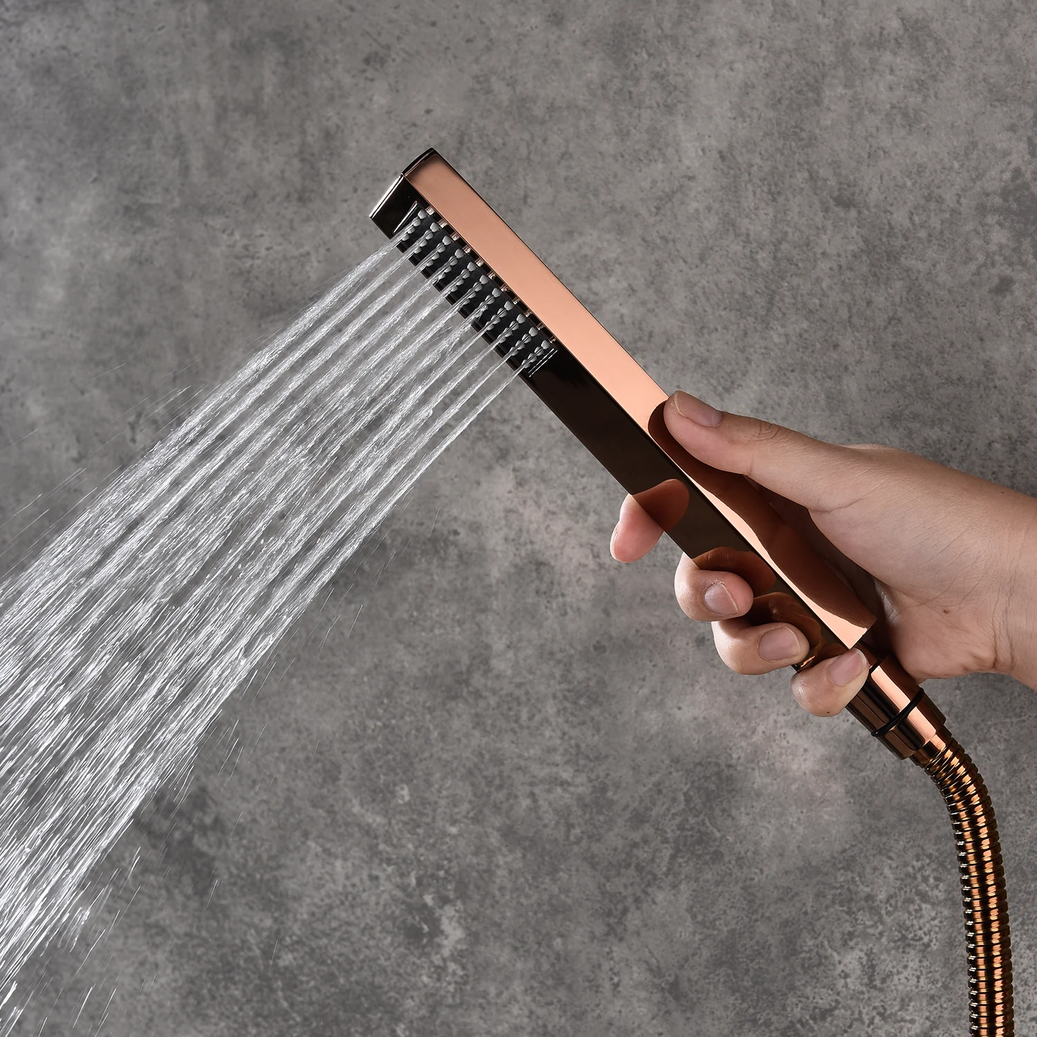 12-inch Rose Gold Wall Mounted Pressure Balance Shower System Rough-in Valve Body and Trim - Image 6