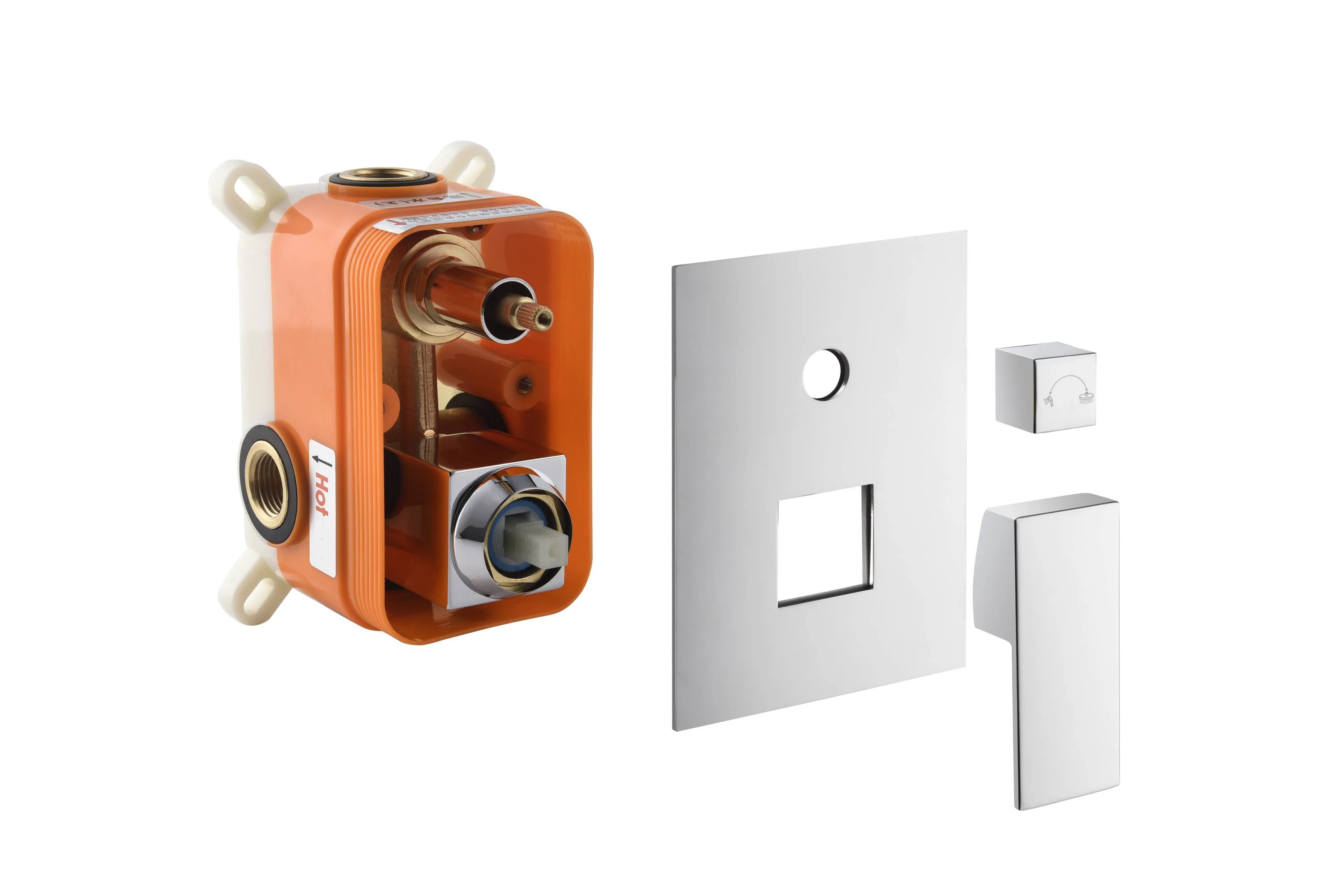 Wall-Mounted Chrome Shower System with Optional LED Light - Available in 12'' or 16'' Sizes, 2-Way Functionality - Image 5