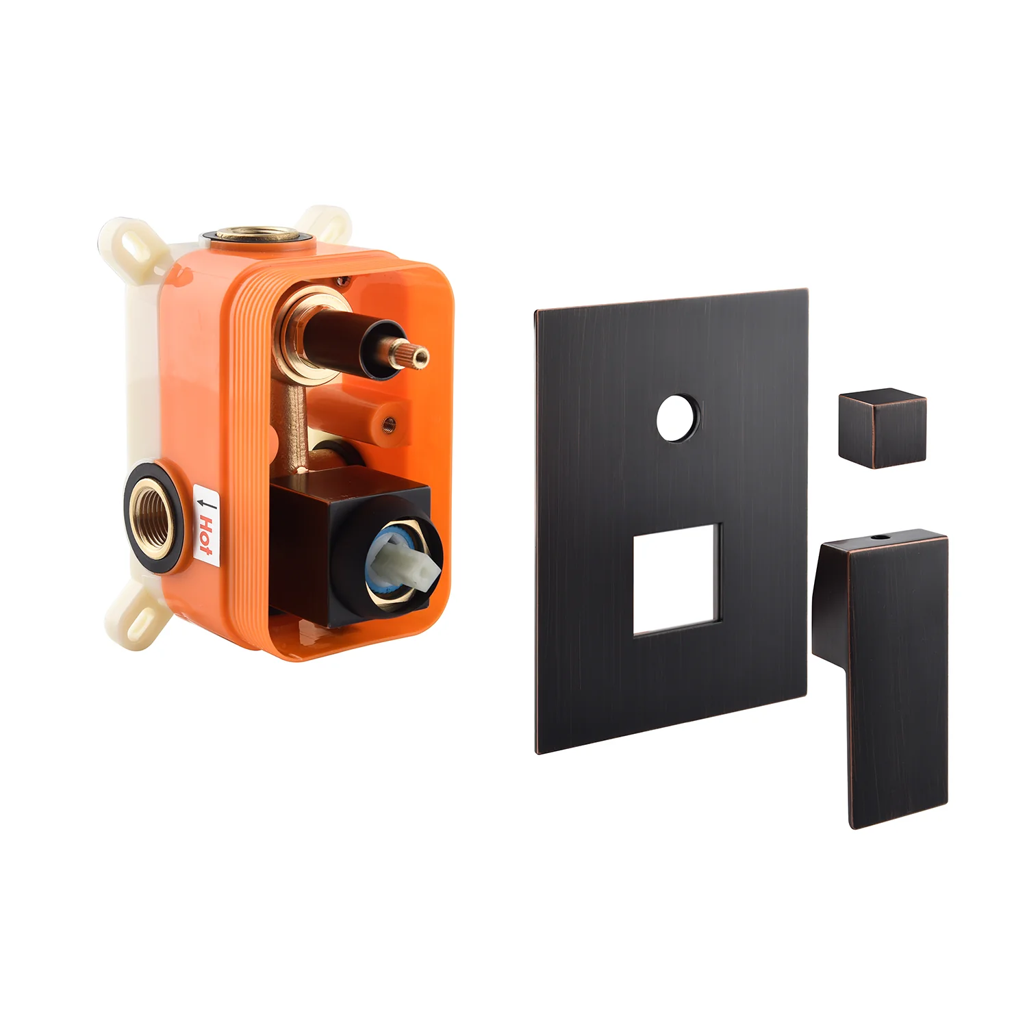 12 Inch or 16 Inch Ceiling Mount Oil Rubbed Bronze Shower System - Options for LED or Non-LED Light - Image 4
