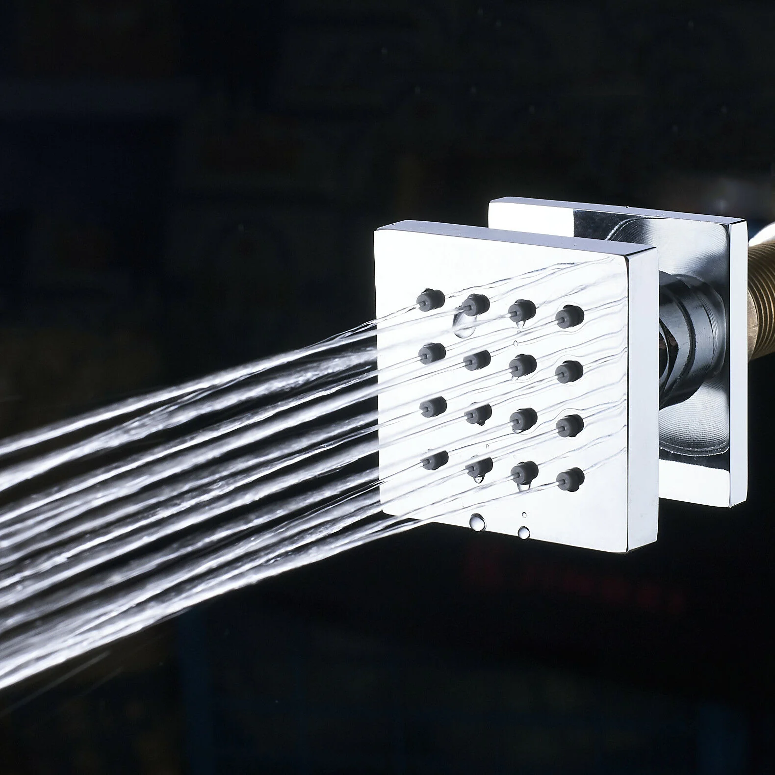 12-inch or 16-inch Rainfall 3 LED Colors Chrome Ceiling Mount 3-Way Thermostatic Shower System - Image 10