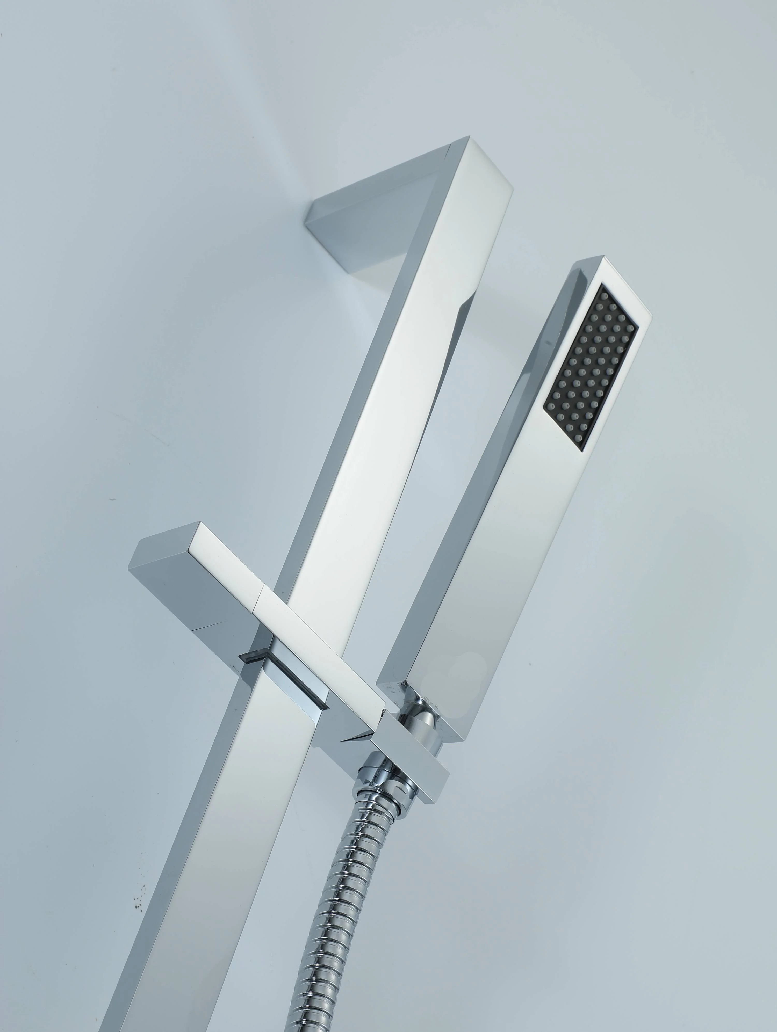 35-Inch Chrome Rainfall, Waterfall, and Water Column Shower System with LED Colors, Bluetooth Music, 5-Way Thermostatic Valve, 3 Body Jets, Touch Panel, and Sliding Bar - Image 6