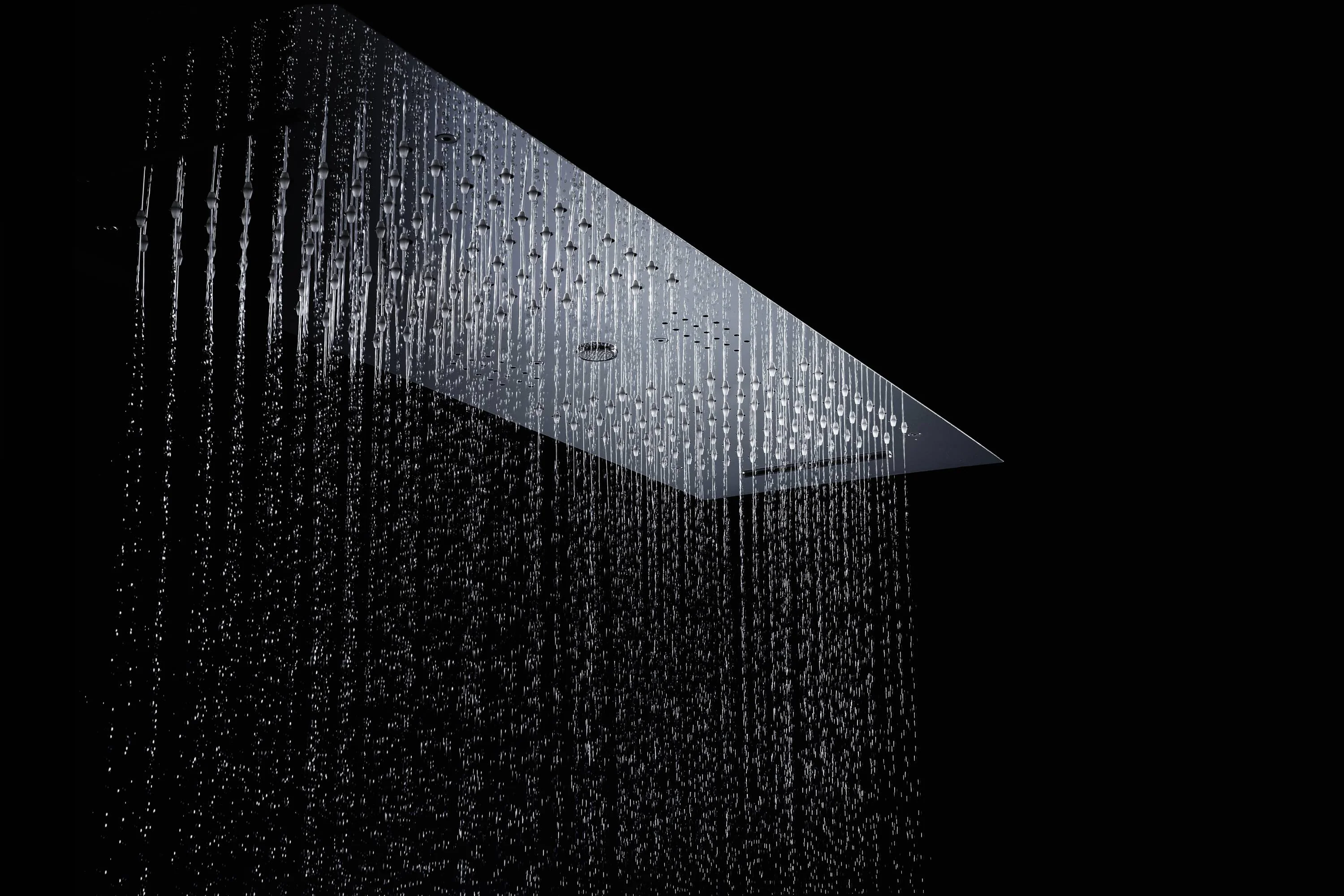35-Inch Chrome Rainfall, Waterfall, and Water Column Shower System with LED Colors, Bluetooth Music, 5-Way Thermostatic Valve, 3 Body Jets, Touch Panel, and Sliding Bar - Image 9