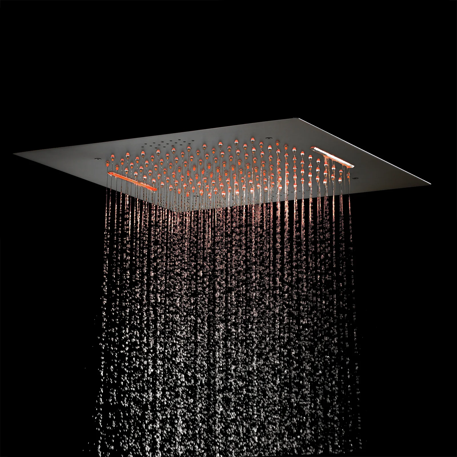Bluetooth Music LED 6-Way Digital Thermostatic Shower  System with Waterfall,6 Body Jets, Regular Head - Image 17