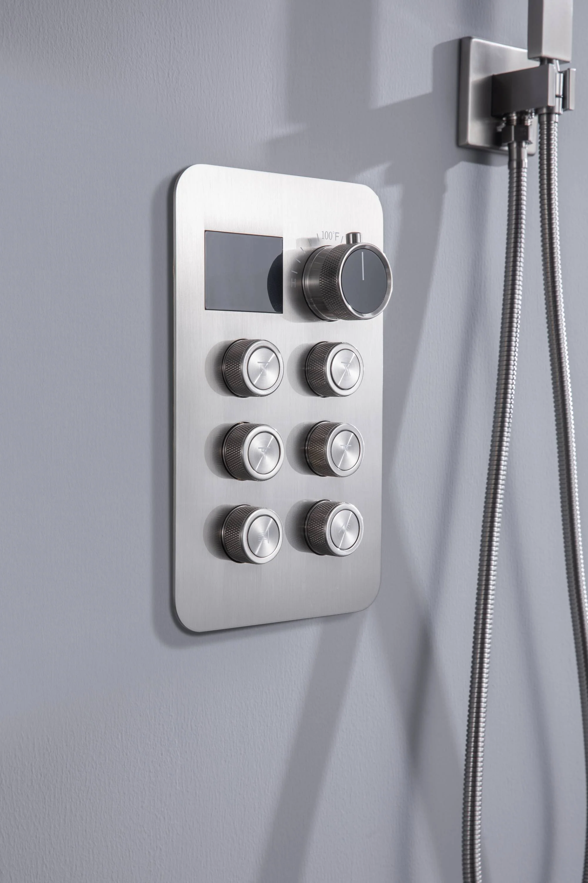 16-inch Bluetooth Music LED 6-Way Digital Thermostatic Shower  System with Waterfall,3 Body Jets, Regular Head - Image 23