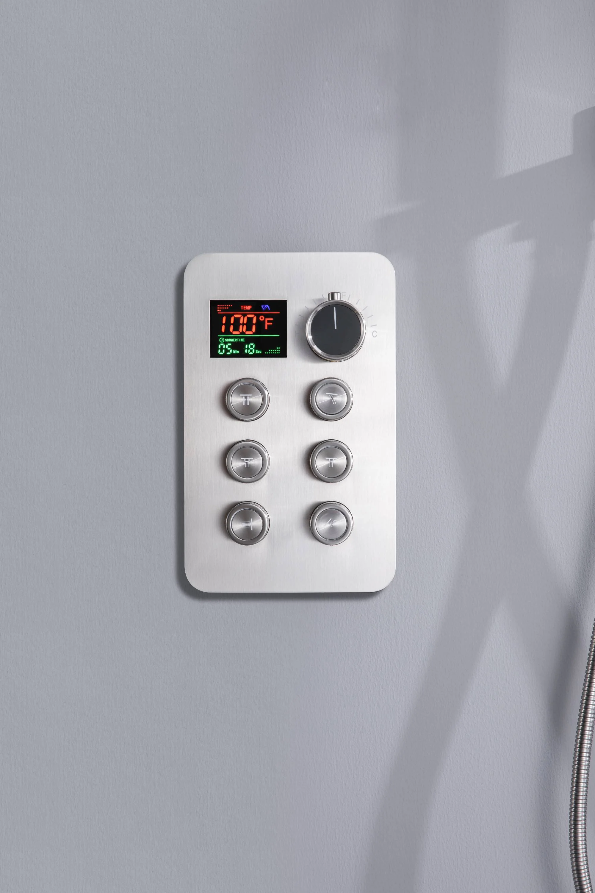16-inch Bluetooth Music LED 6-Way Digital Thermostatic Shower  System with Waterfall,3 Body Jets, Regular Head - Image 25