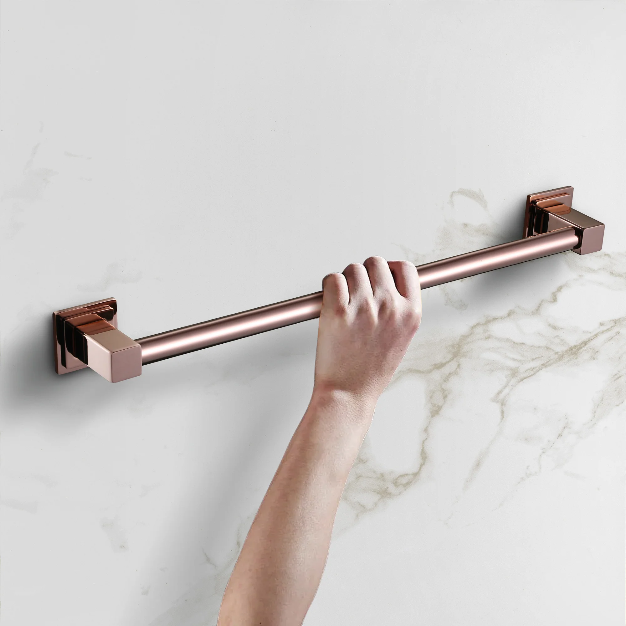 Brushed Gold or Brushed Nickel or Matte Black or Rose Gold 24'' Designer Grab Bar - Image 7