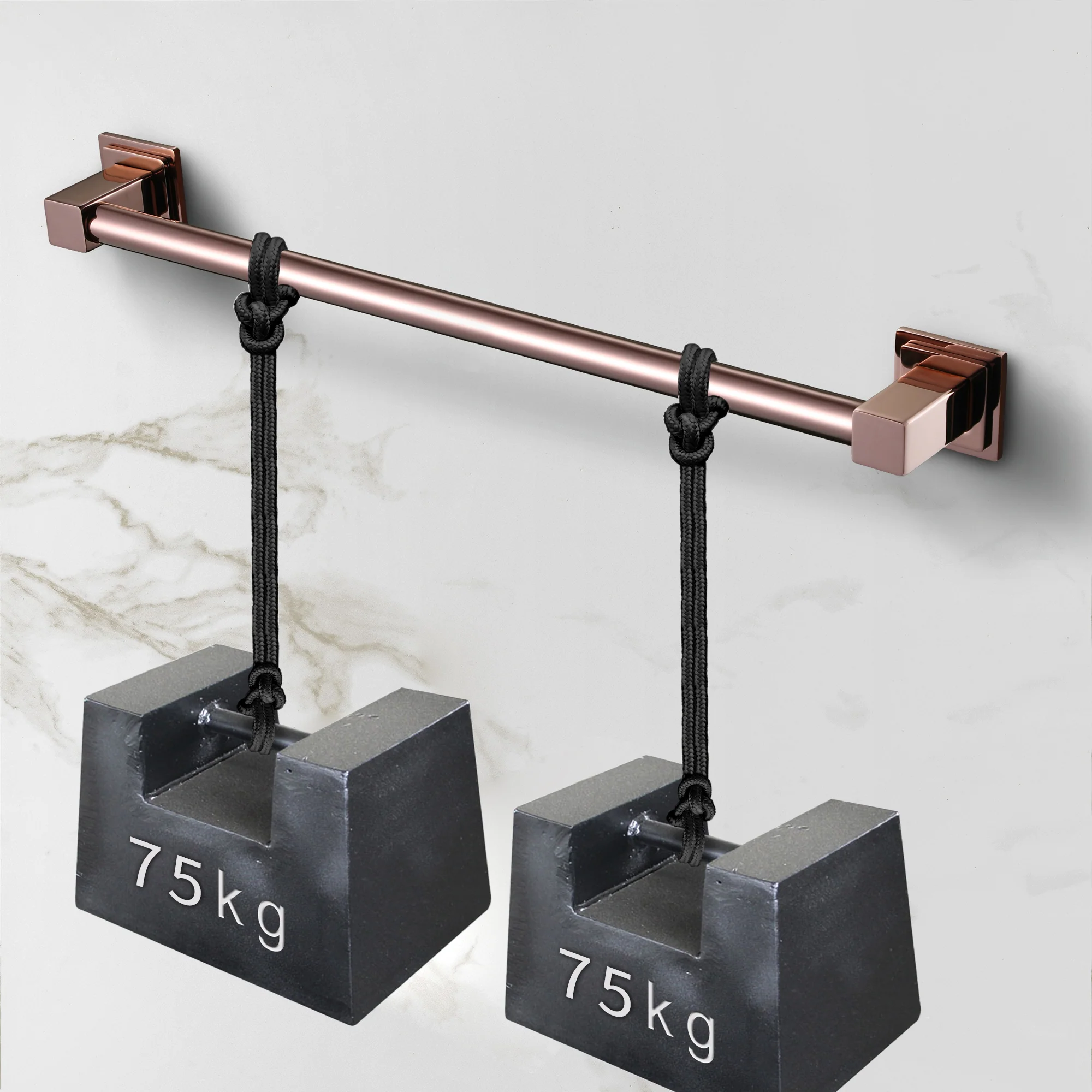 Brushed Gold or Brushed Nickel or Matte Black or Rose Gold 24'' Designer Grab Bar - Image 8