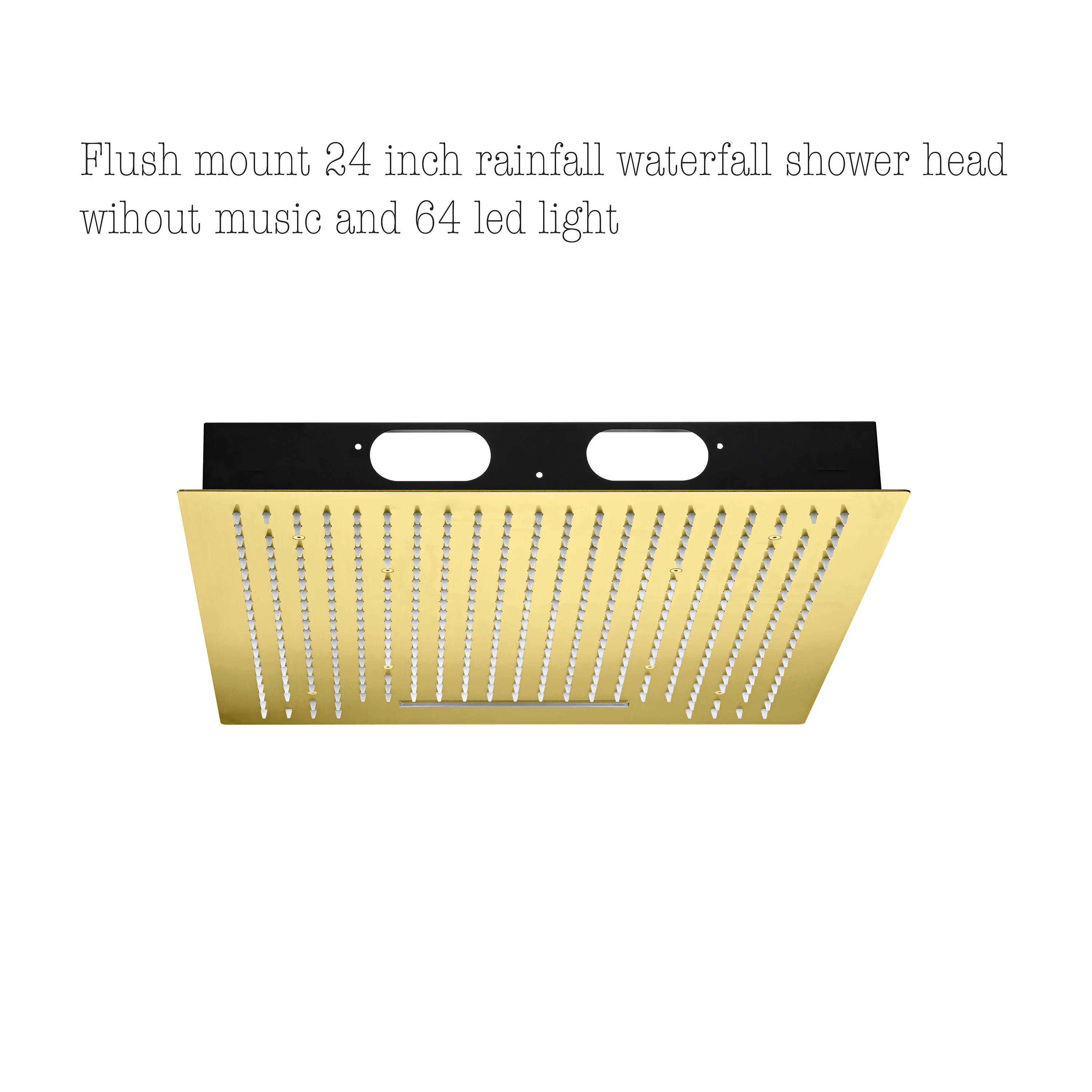 Brushed Gold Ceiling Mount 20'' Or 24'' rainfall waterfall Shower Head with 6-Way Digital Display Thermostatic Control, Dual Regular Heads & Body Sprayers - Image 30