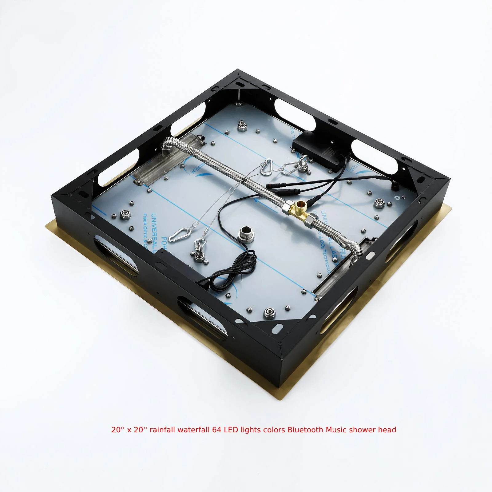 Brushed Gold LED Shower System: 23" x 15" or 20" x 20" Flush Mount with 6-Way Control - Image 23