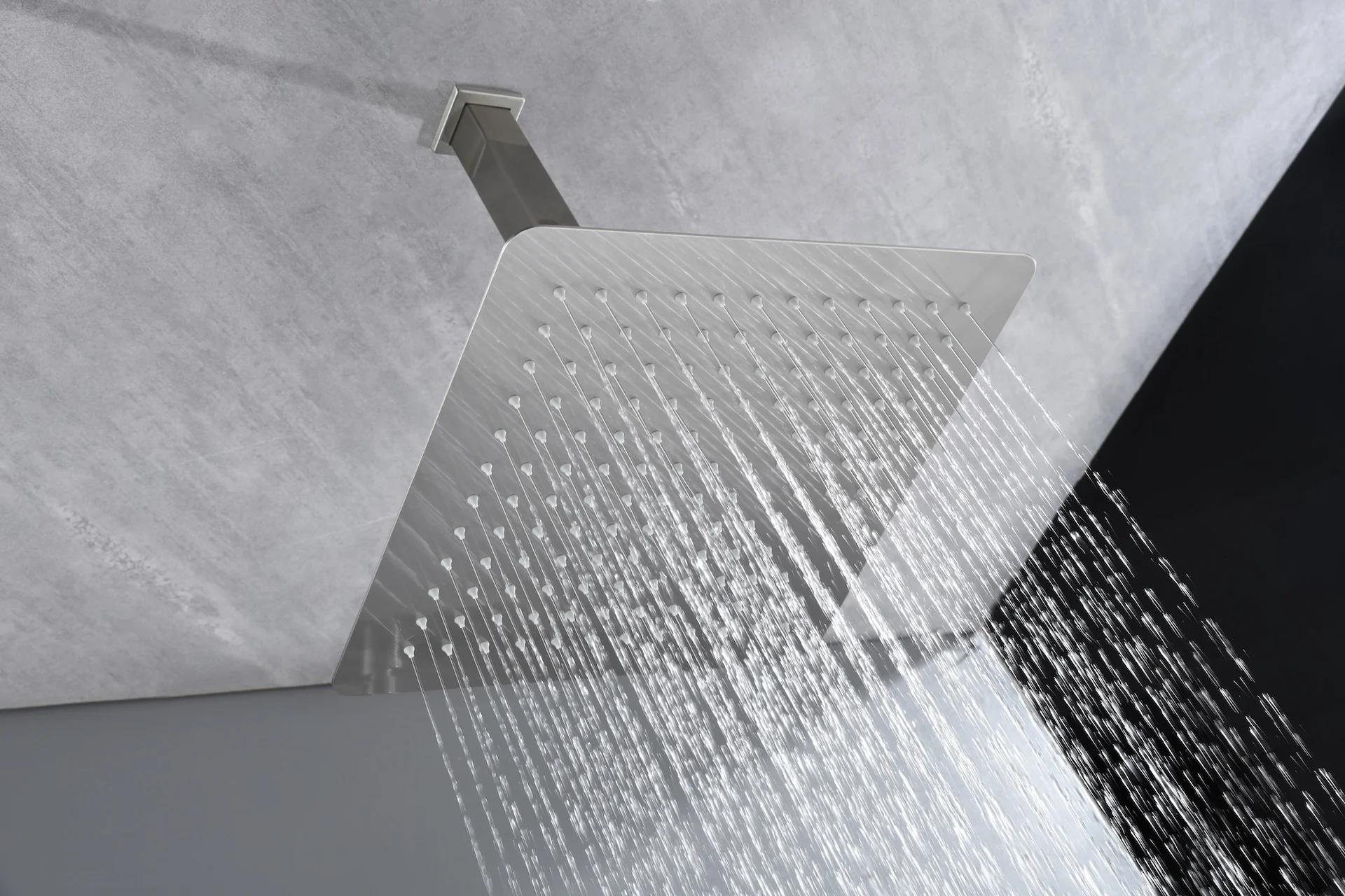 Brushed Nickel Ceiling Mount 3-Way Thermostatic Shower Valve System with Tub Spout - Image 10