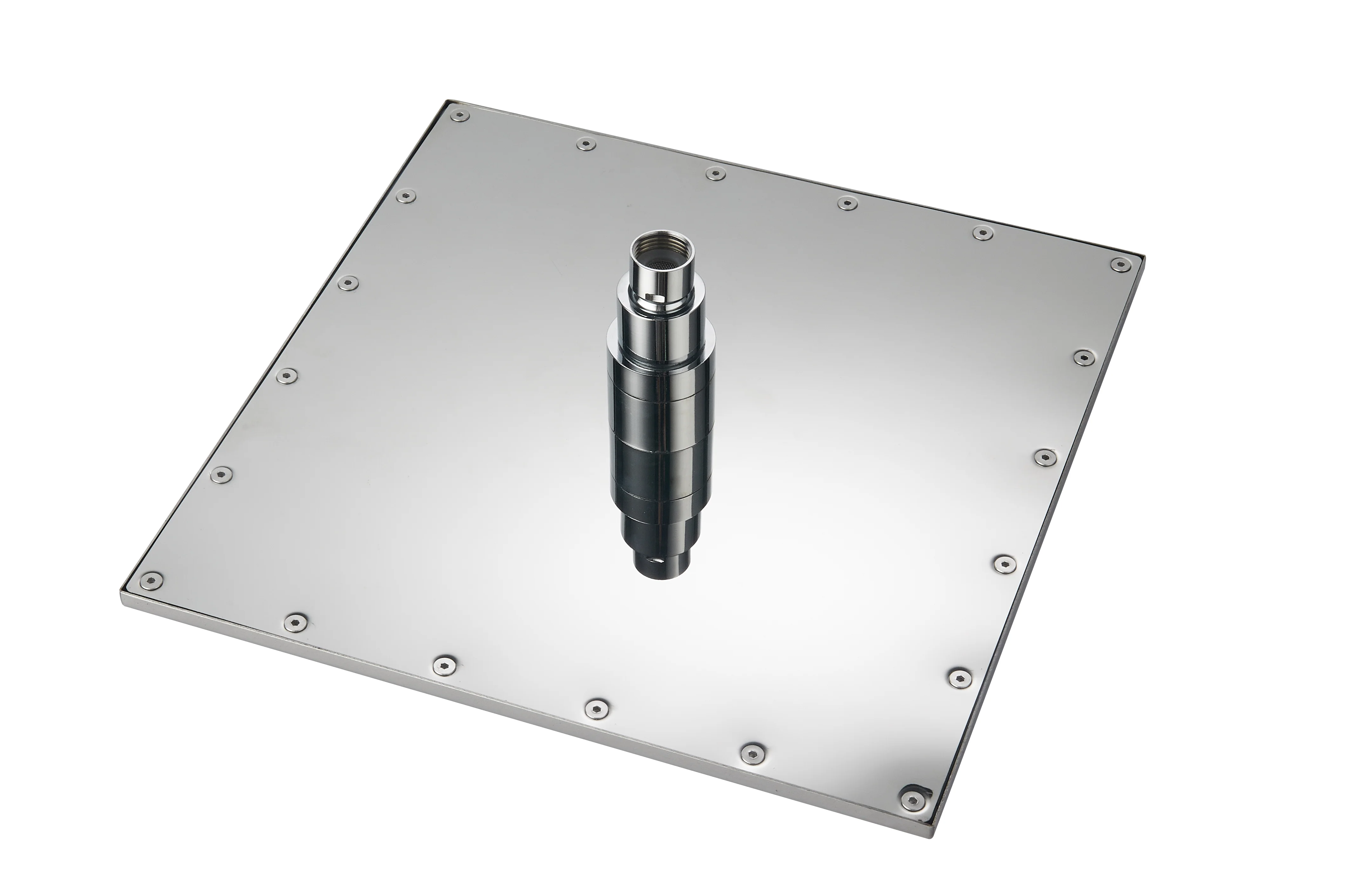 Chrome Ceiling-Mounted Rainfall Shower Head Two-Way Shower Faucet and Handle Sprayer Included - Image 5