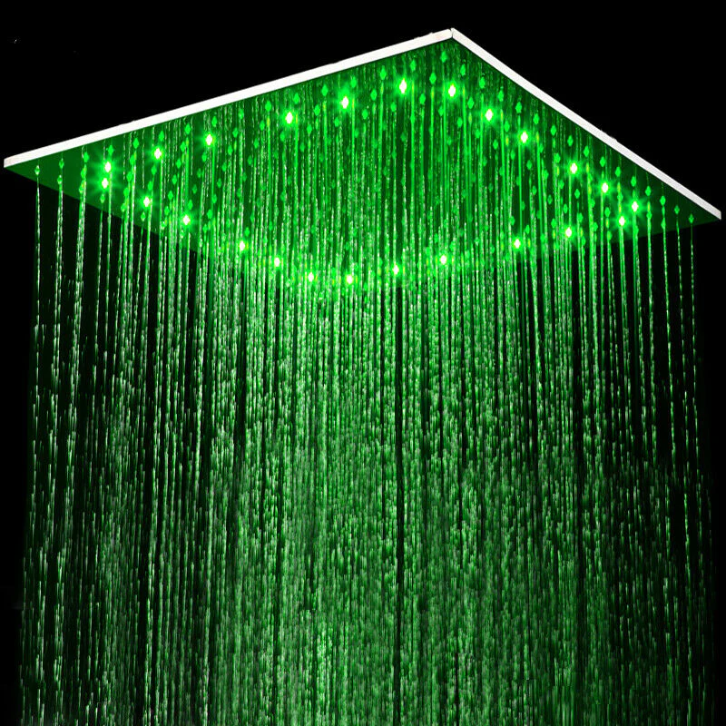 Chrome Ceiling-Mounted Rainfall Shower Head Two-Way Shower Faucet and Handle Sprayer Included - Image 7