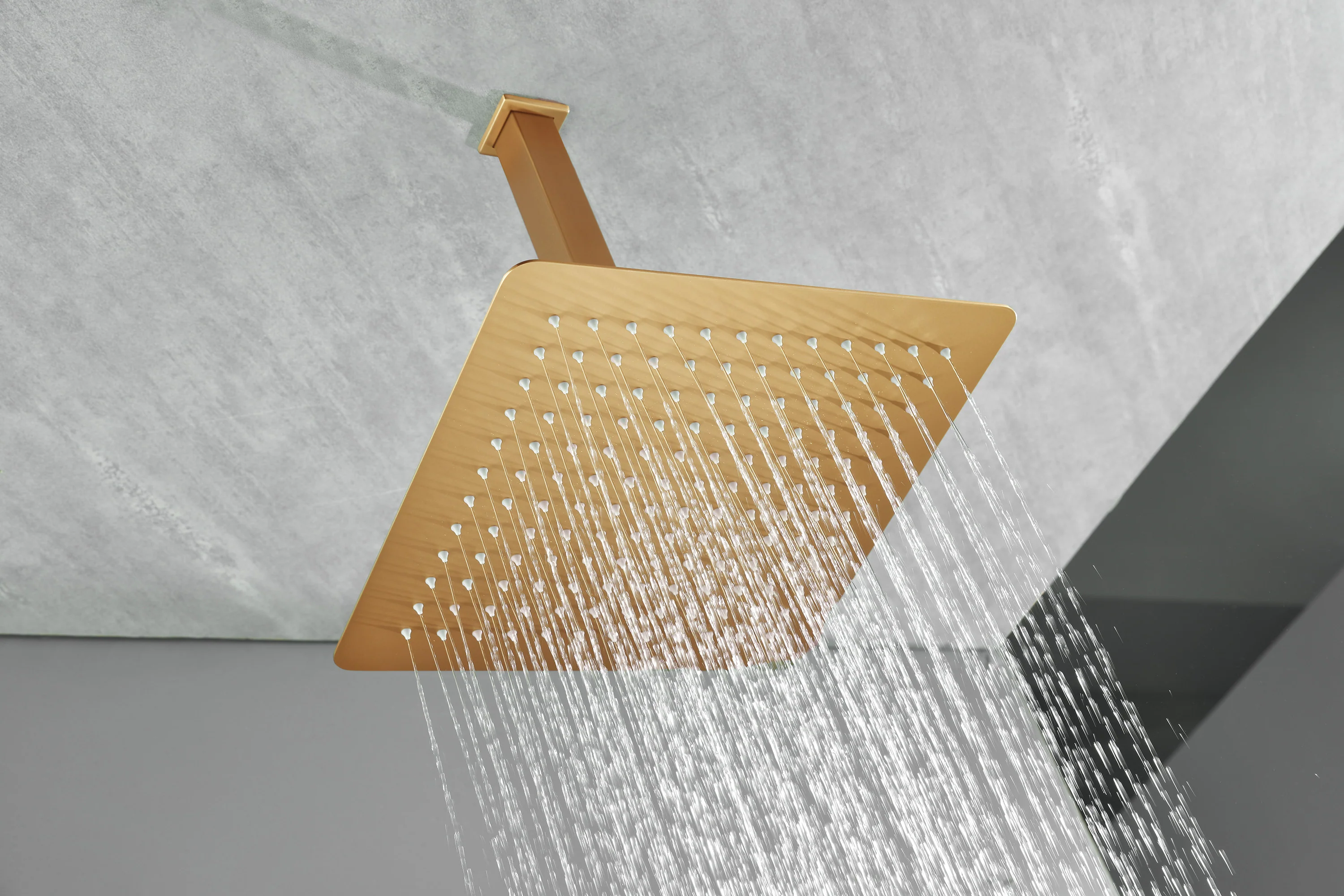 Champagne Bronze 12" or "16" Rainfall Head 3-Way Thermostatic Shower Faucet with Regular Head - Image 7