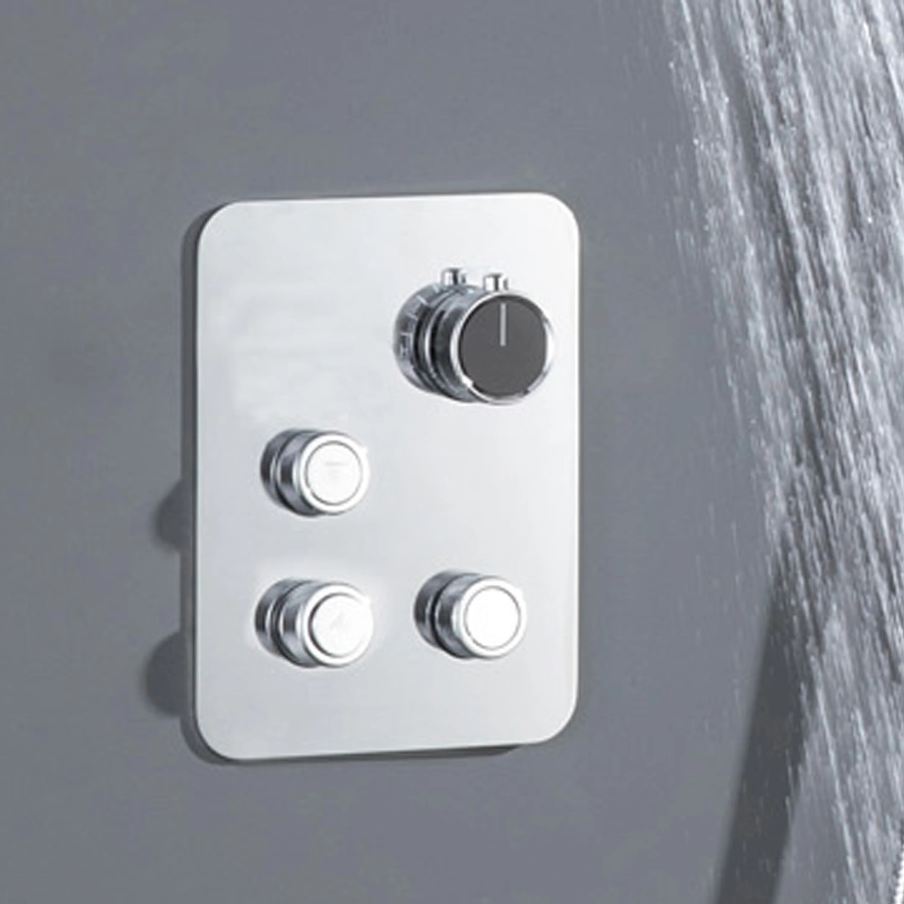 Chrome or rose gold or brushed nickel 3-Way Thermostatic valve with trim and each function work at the same time and seperately - Image 7