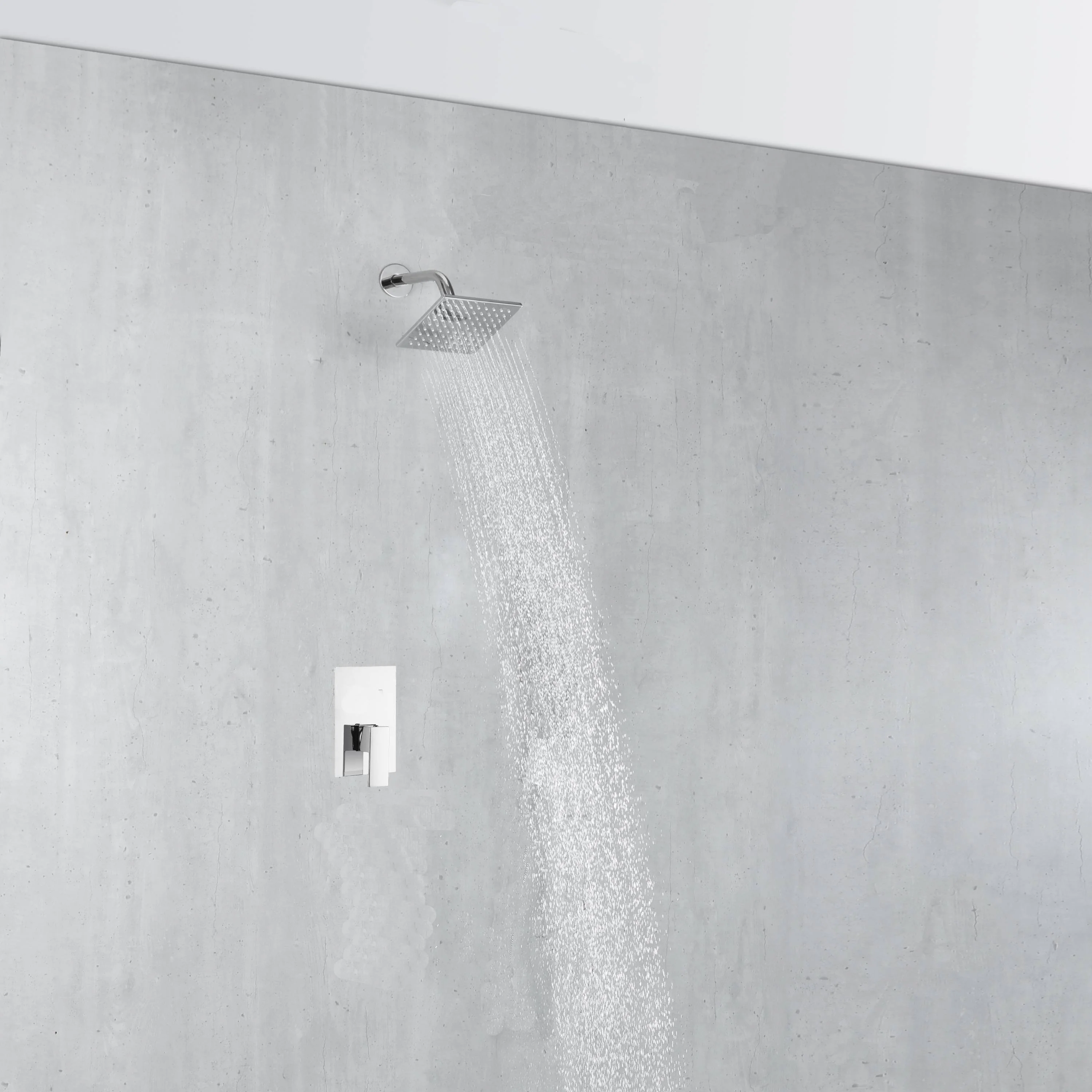 Chrome Bathroom 8 inch LED or 6 inch non LED regular head Shower Faucet Set With Single Handle Mixer Vavle - Image 4