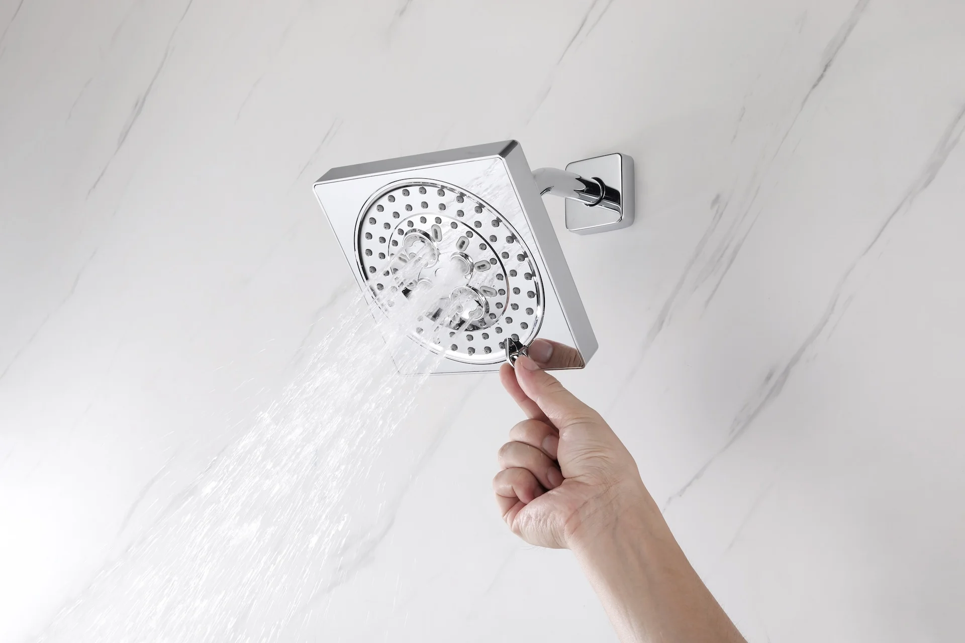Chrome Wall Mount 12-Inch or 16-Inch Rain Shower System: LED or Non-LED, 3-Way Digital Thermostatic Control, Sliding Bar, and 6-Inch Regular Head - Image 7