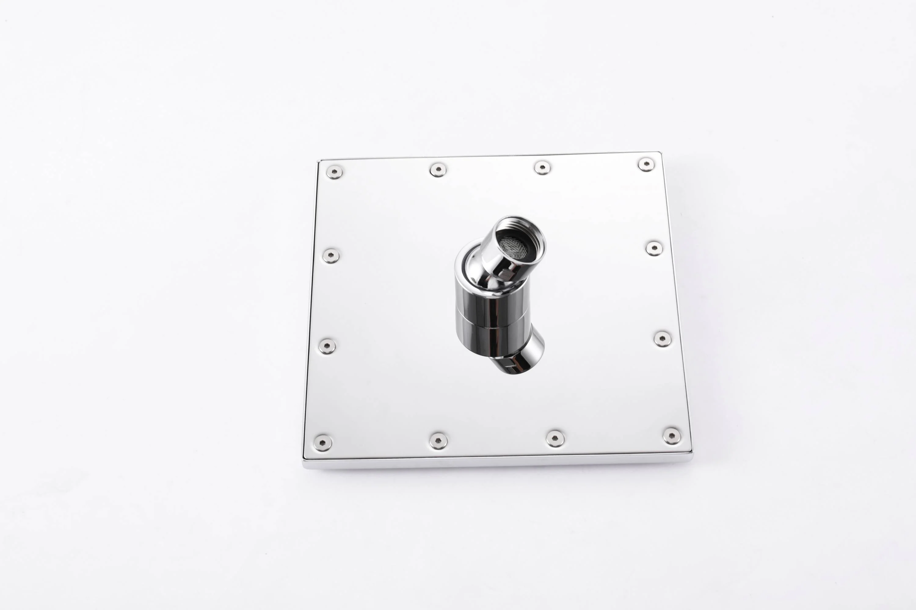 Chrome ceiling mount rainfall shower head 3 way digital display anti scald shower faucet with wall mount 6 inch high water pressure shower head - Image 6