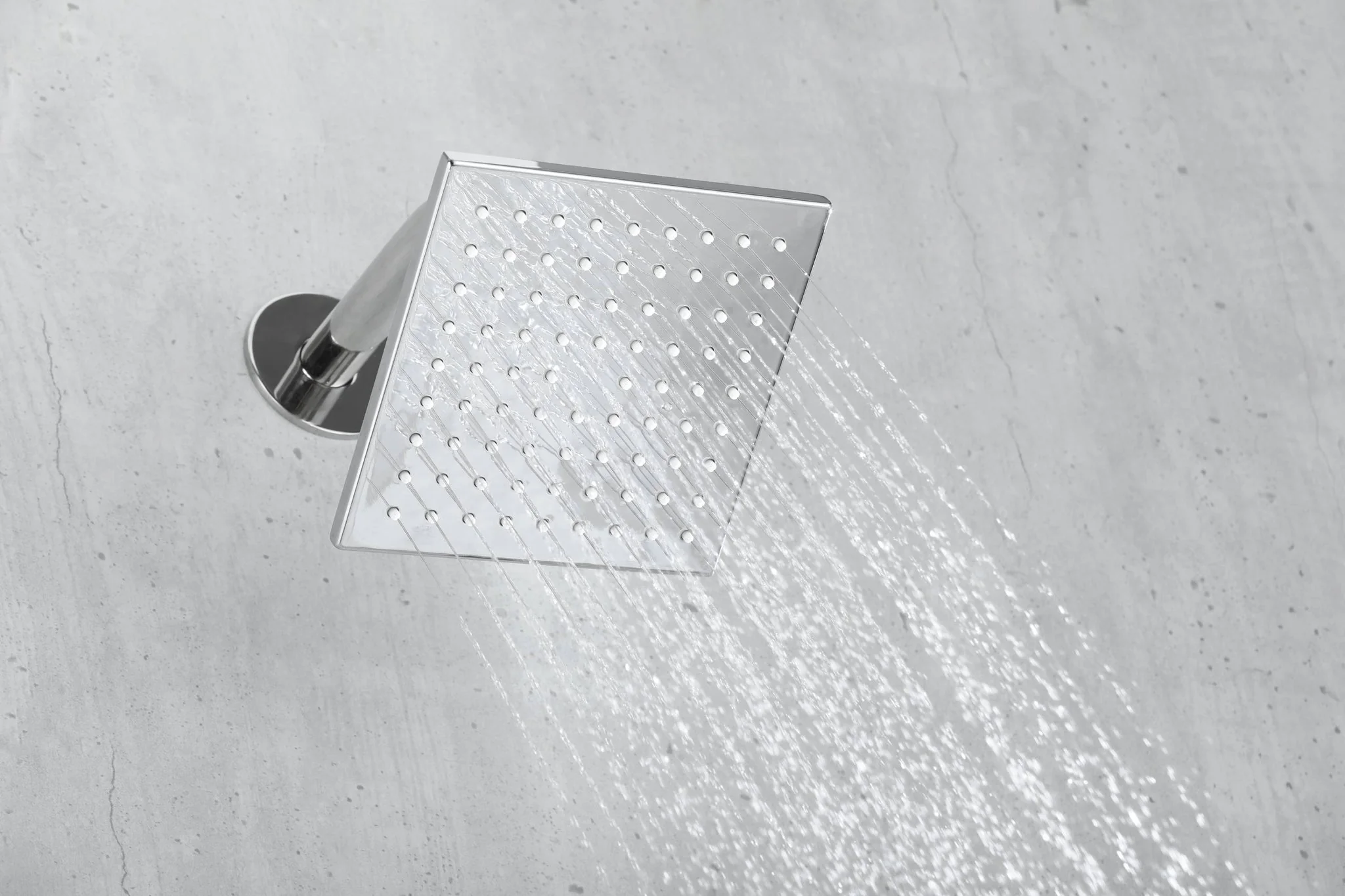Chrome High Water Pressure 6'' Regular head Wall Mounted 3-Way thermostatic Shower Faucet System With tub Spout - Image 11