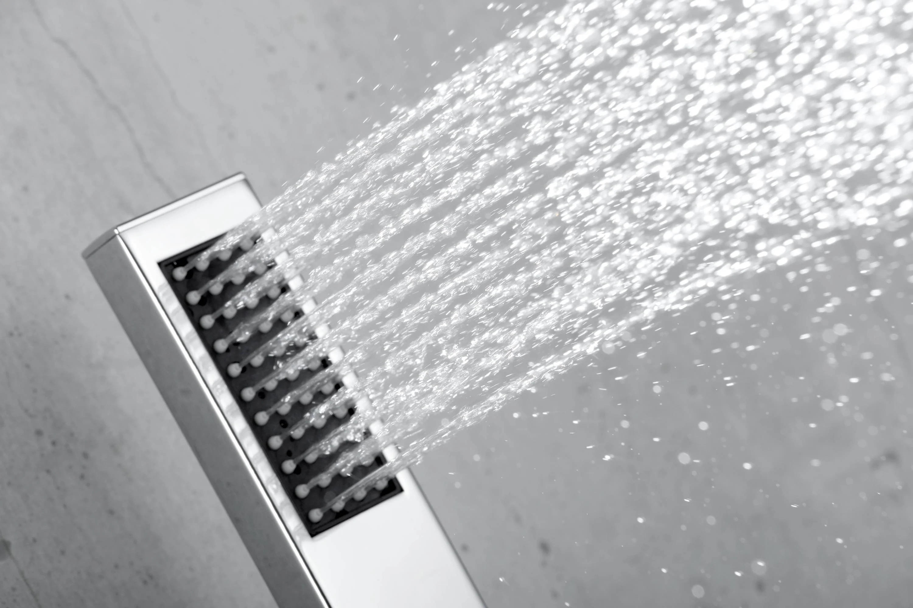 Chrome ceiling mount rainfall shower head 3 way thermostatic shower faucet each function work all together and separately - Image 3