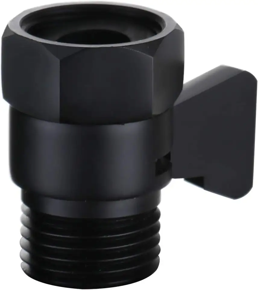 Water Flow Control Valve Brass G1/2 shower Flow Restrictor Adjustable Water Volume for HandHeld Shower Head Shut Off Valve - Image 2