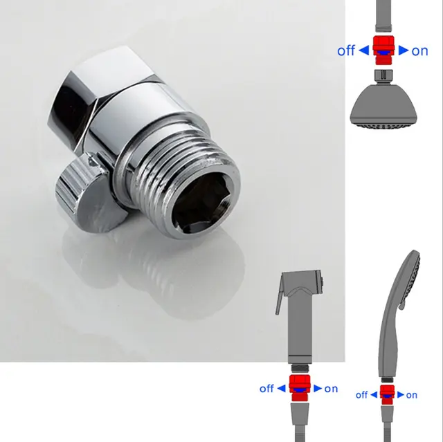 Water Flow Control Valve Brass G1/2 shower Flow Restrictor Adjustable Water Volume for HandHeld Shower Head Shut Off Valve - Image 5