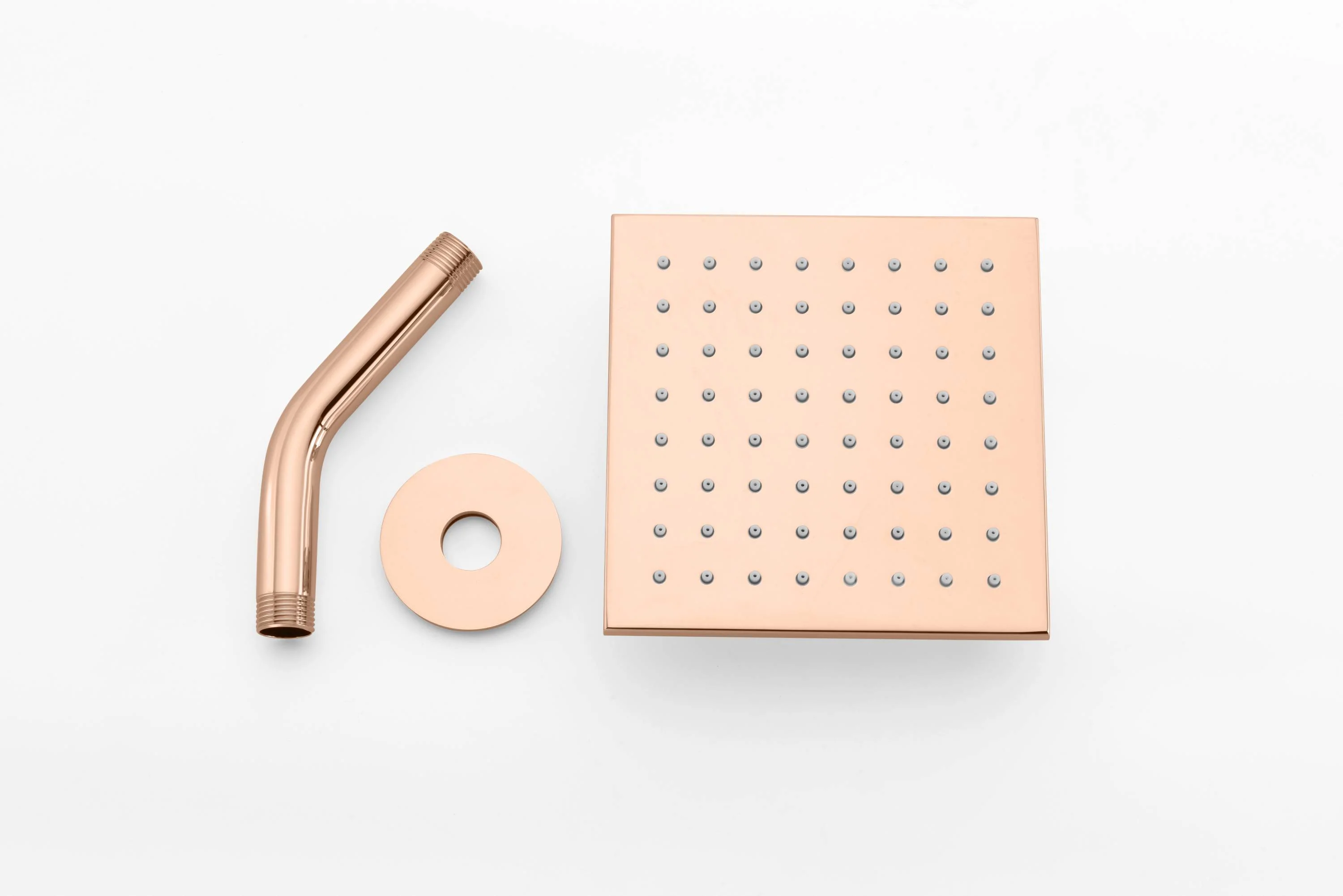 High Water Pressure 6-Inch Regular Head Rose Gold Wall Mounted Two-Way Pressure Balance Shower System with Rough-in Valve Body and Trim, Including Handle Shower - Image 3