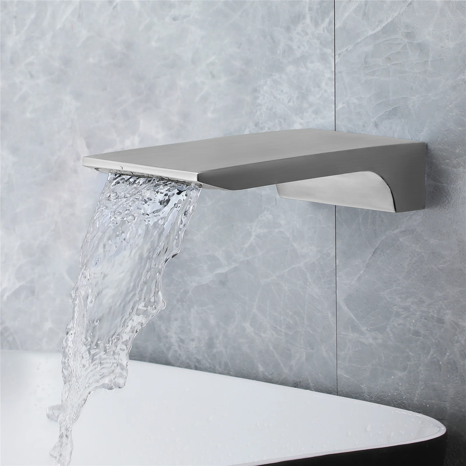 Brushed nickel Ceiling mount Brushed gold 3 way Thermostatic Shower valve system with tub spout that each function run all together and separately - Image 5