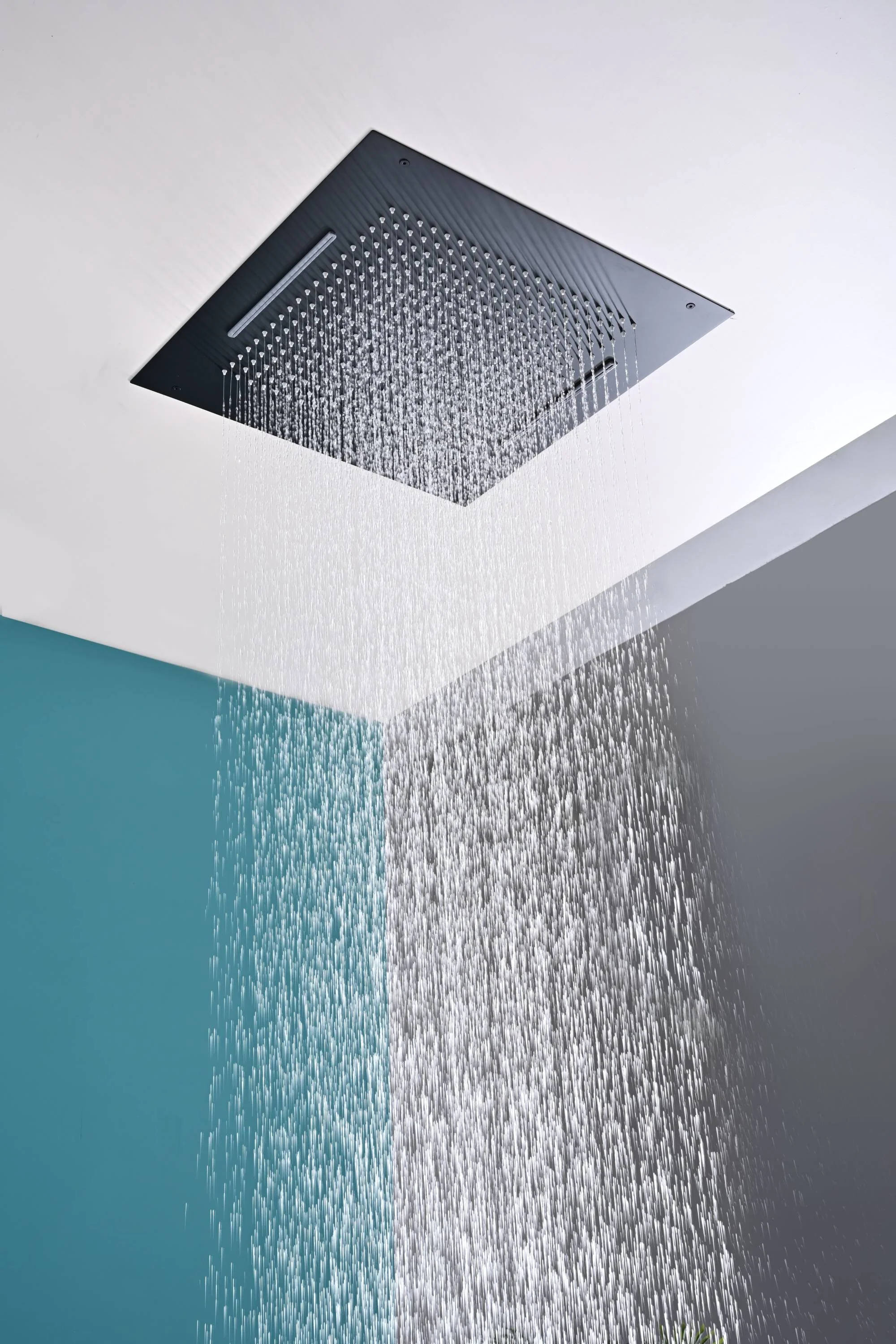 20" Flush Mount Rainfall Waterfall Shower Head with 3-Way Digital Thermostatic Faucet - Image 16