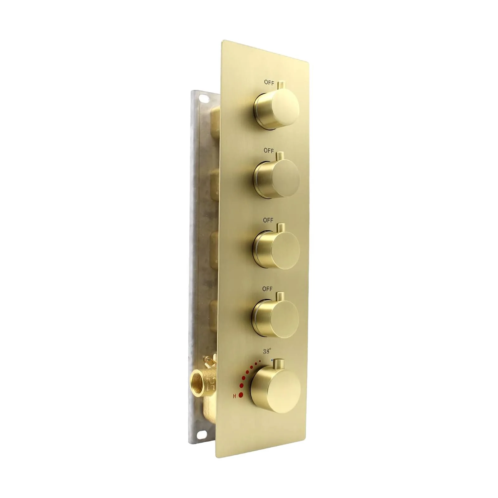 4 way thermostatic rough in valve with trim,5 finishing colors available - Image 4