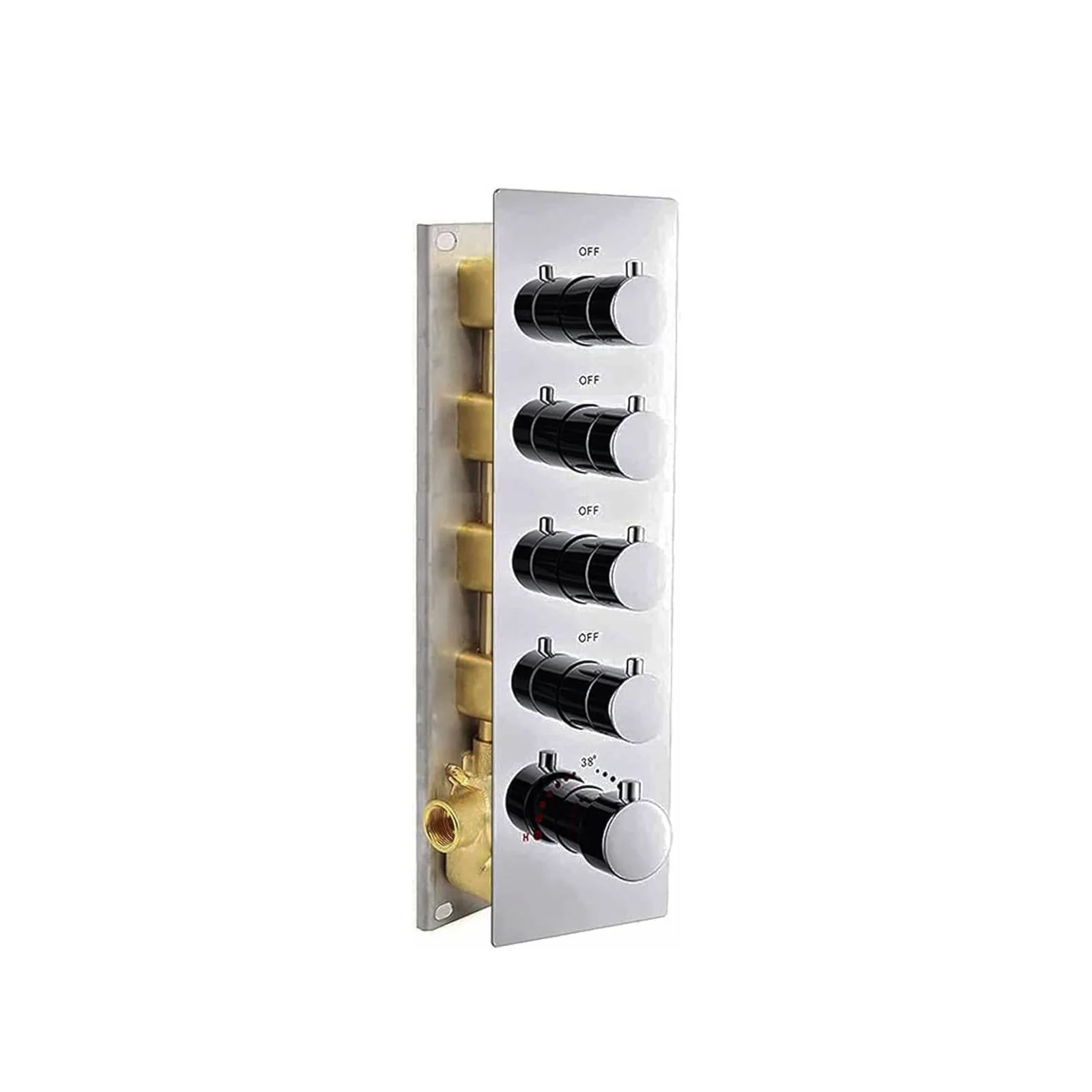 4 way thermostatic rough in valve with trim,5 finishing colors available - Image 5