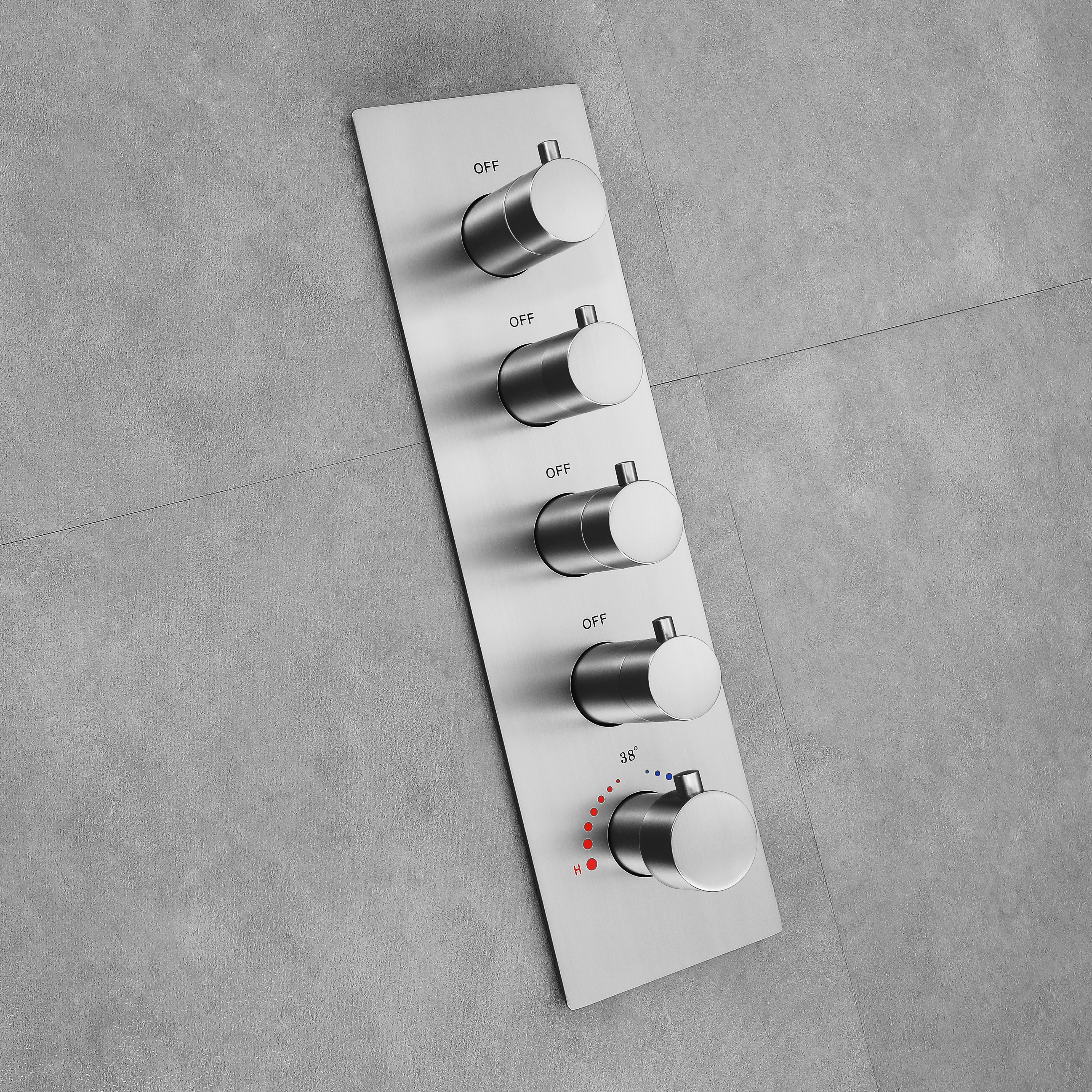 3 way or 4-Way Thermostatic Rough-In Valve with Trim, available in Matte Black, Brushed Nickel, Chrome, and Brushed Gold - Image 11