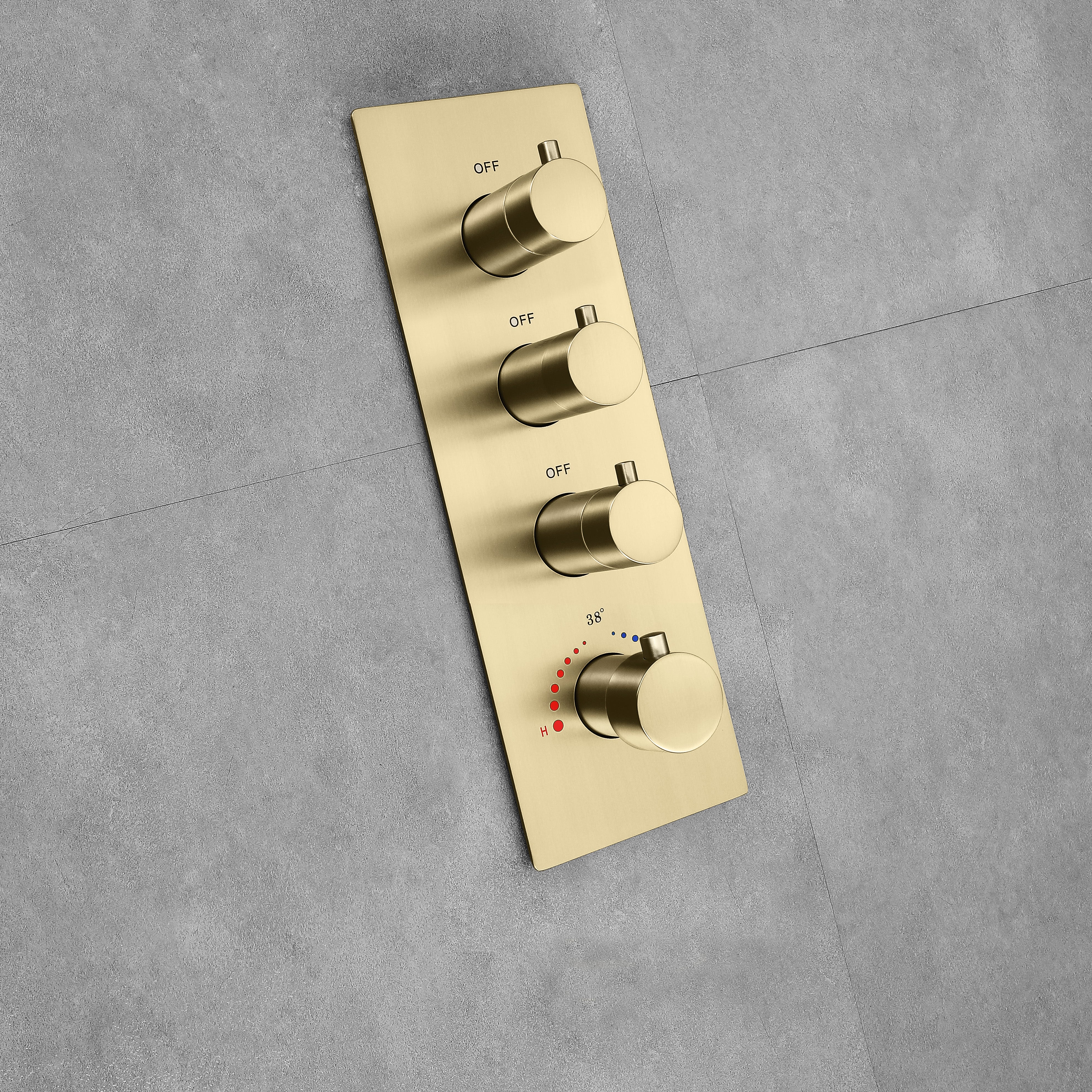 3 way or 4-Way Thermostatic Rough-In Valve with Trim, available in Matte Black, Brushed Nickel, Chrome, and Brushed Gold - Image 14