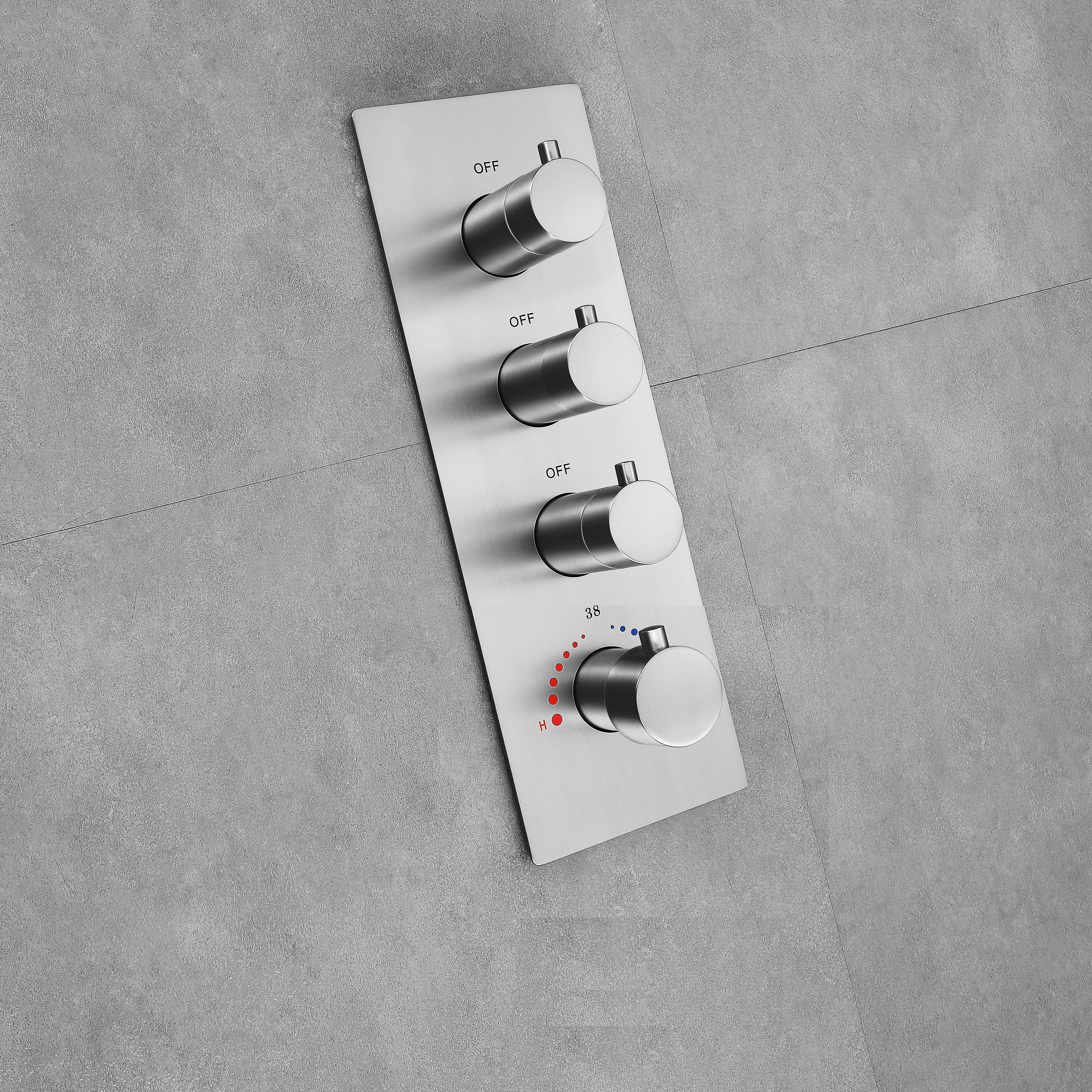 3 way or 4-Way Thermostatic Rough-In Valve with Trim, available in Matte Black, Brushed Nickel, Chrome, and Brushed Gold - Image 15