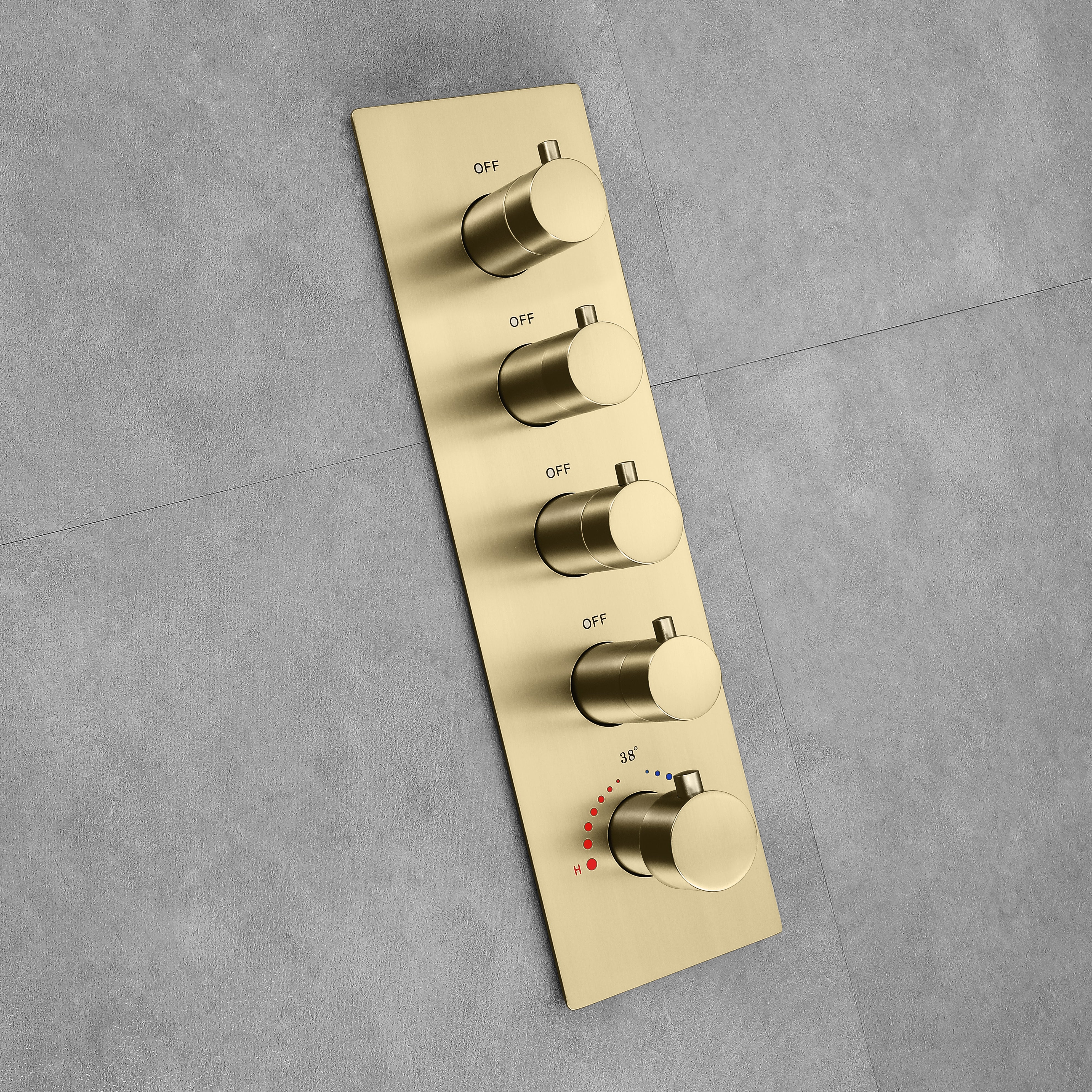 3 way or 4-Way Thermostatic Rough-In Valve with Trim, available in Matte Black, Brushed Nickel, Chrome, and Brushed Gold - Image 8