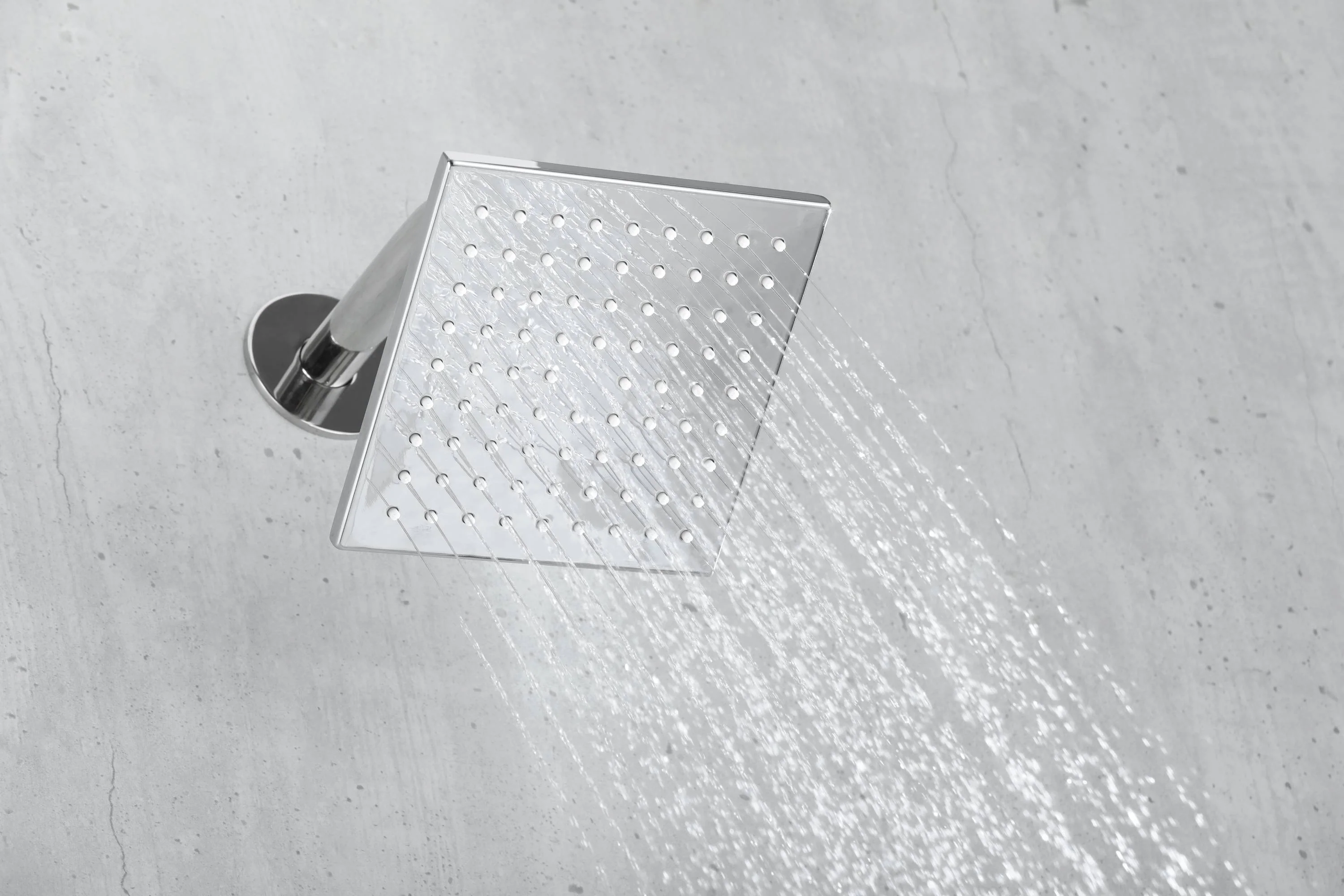 20 inch or 24 inch ceiling mounted LED Chrome 4 way thermostatic shower system with body jets and regular head - Image 6