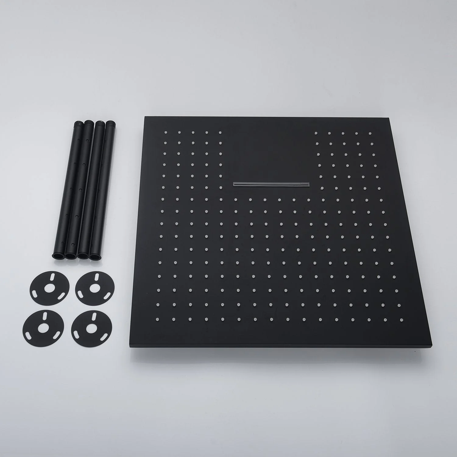 Matte Black 20'' or 24'' Ceiling or Flush Waterfall and Rainfall Digital Shower Set with Hand Shower - Image 19