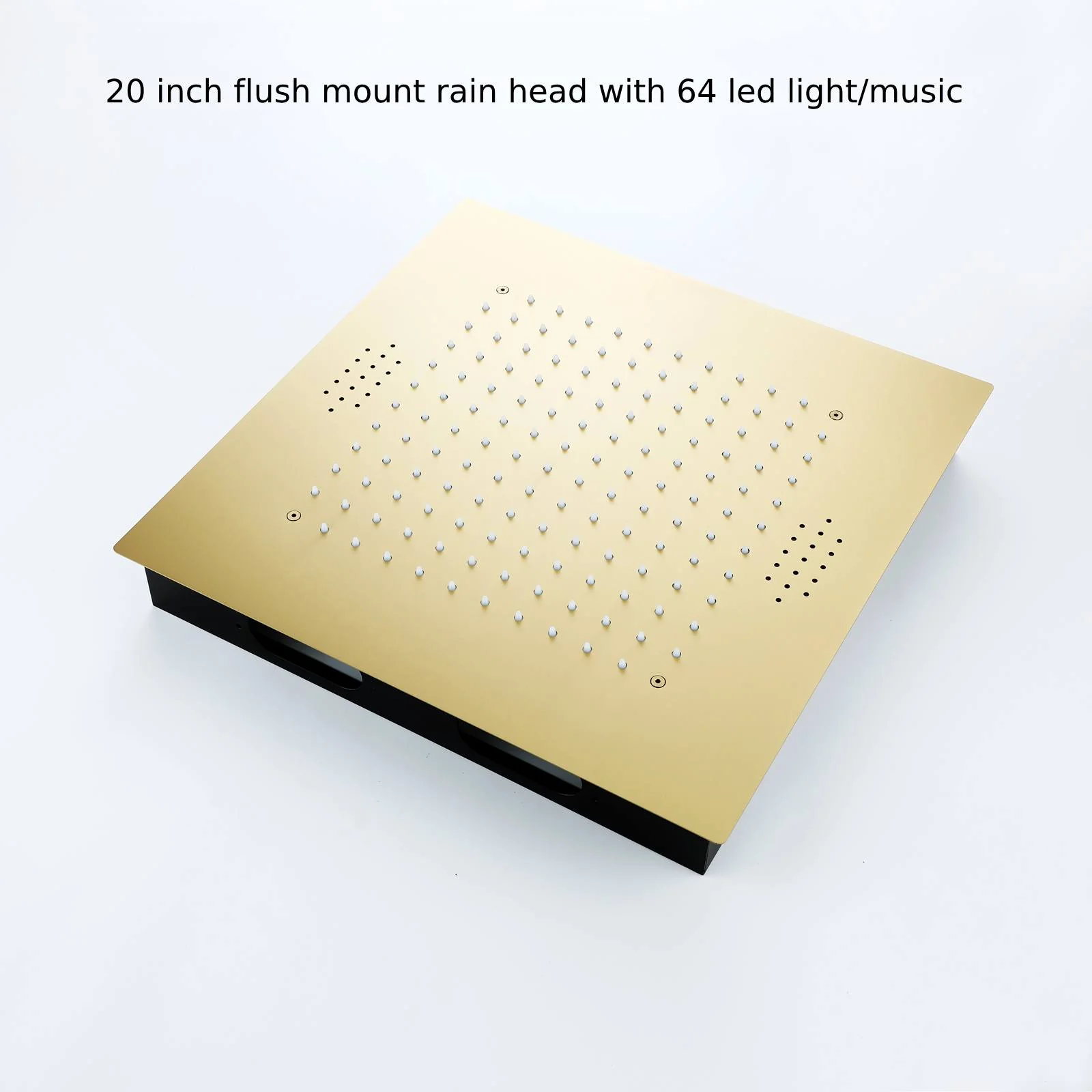 20 inch ceiling or flush mount Brushed gold 3 way thermostatic shower faucet with Body sprayers and handle sprayer - Image 16
