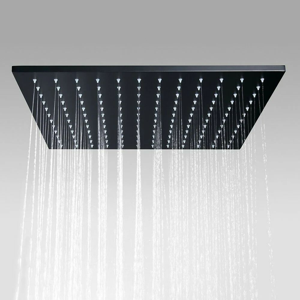 20-inch or 24-Inch Rainfall Head ceiling mounted Matte Black 3 way touch-panel Shower Faucet - Image 4