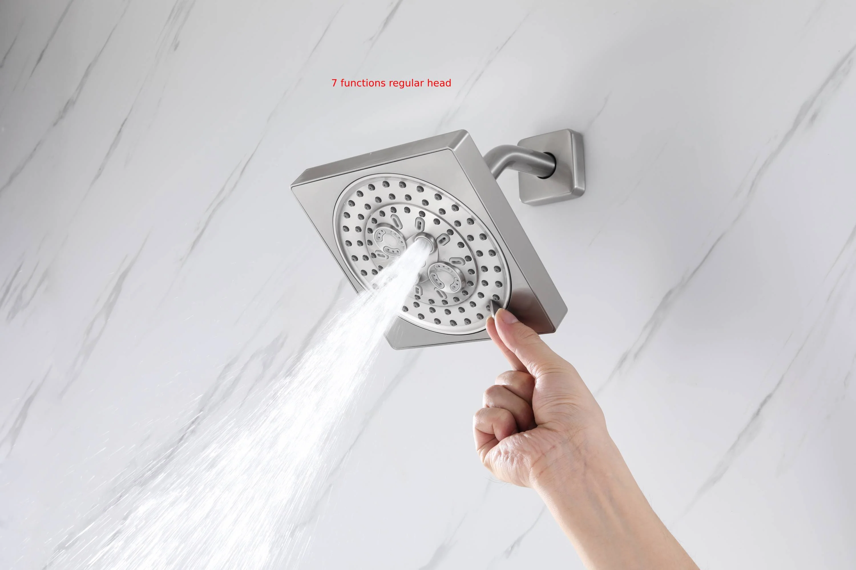 20-Inch Brushed Nickel Flush Mount 4 Way thermostatic Shower System with 64 LED Lights, Bluetooth Music, and Thermostatic Valve with Optional Digital Display - Image 12