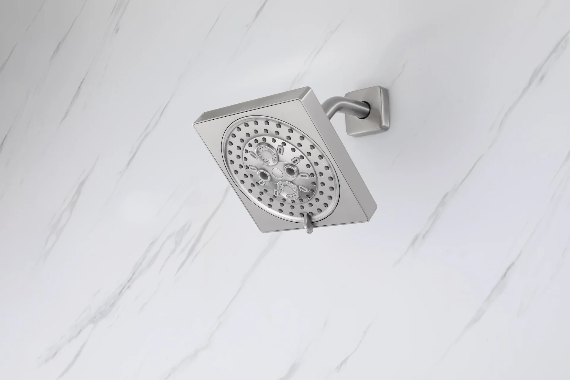 20inch Brushed nickel ceiling mount rainfall waterfall shower systems 4 way thermostatic valve with 6 inch regular head - Image 7