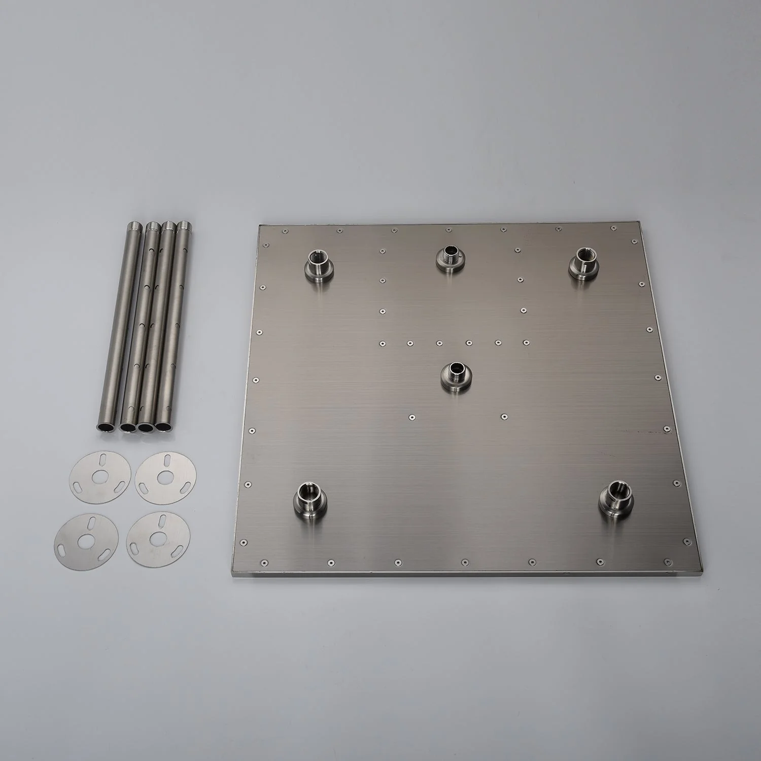 20inch Brushed nickel ceiling mount rainfall waterfall shower systems 4 way thermostatic valve with 6 inch regular head - Image 9