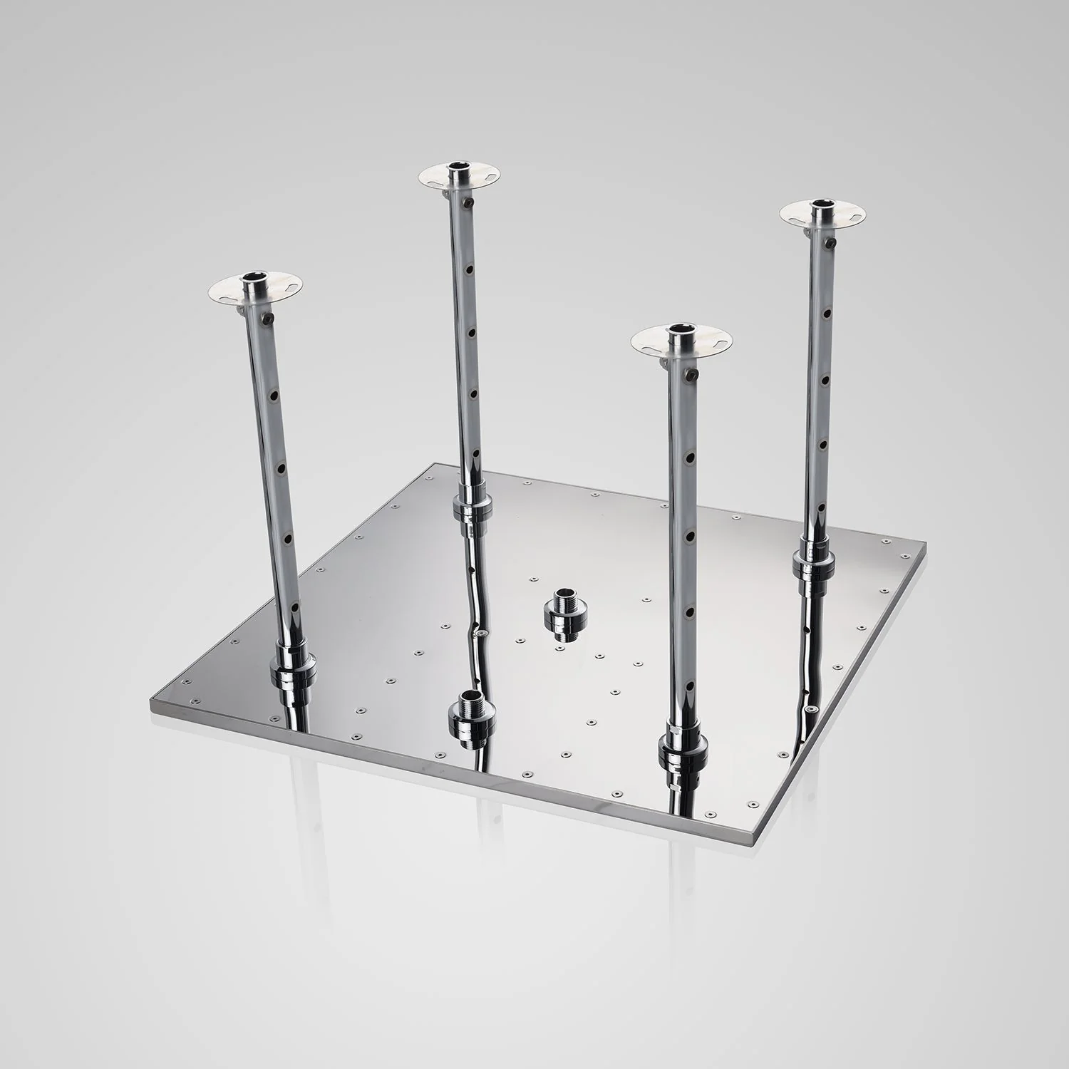 20inch chrome ceiling mount rainfall shower systems 4 way thermostatic valve with Dual Regular head - Image 4